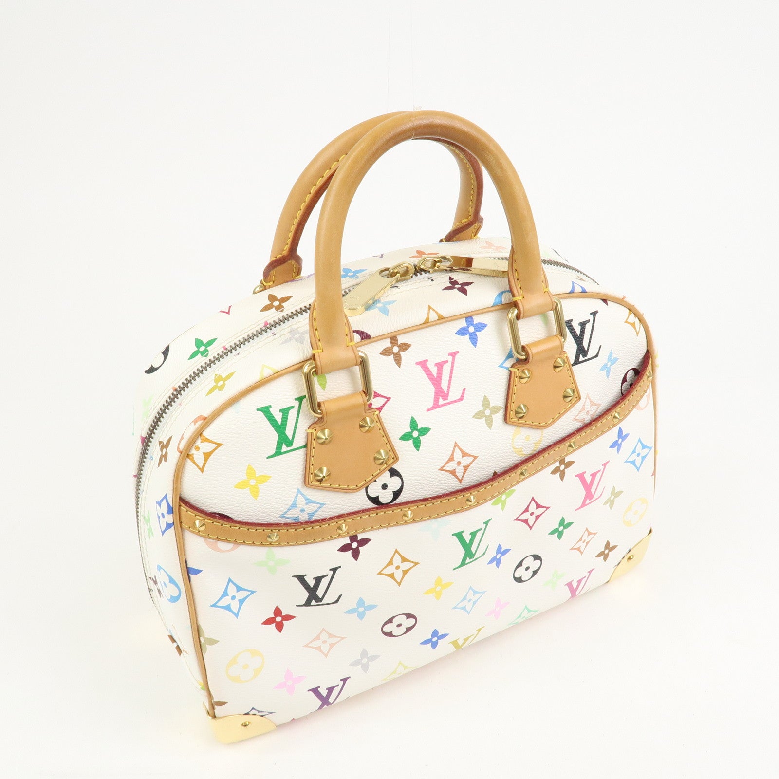 Louis Vuitton Monogram Multicolor Trouville Hand Bag Blanc M92663