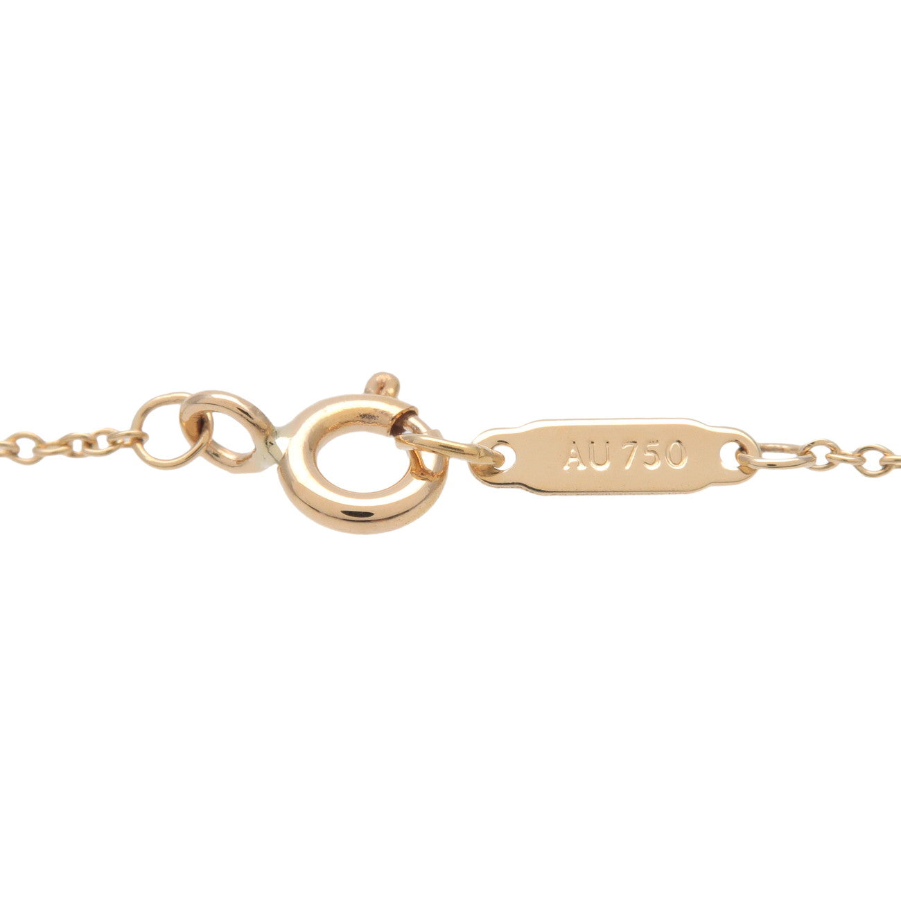 Tiffany & Co Small Cross 11P Diamond Necklace K18YG 750YG