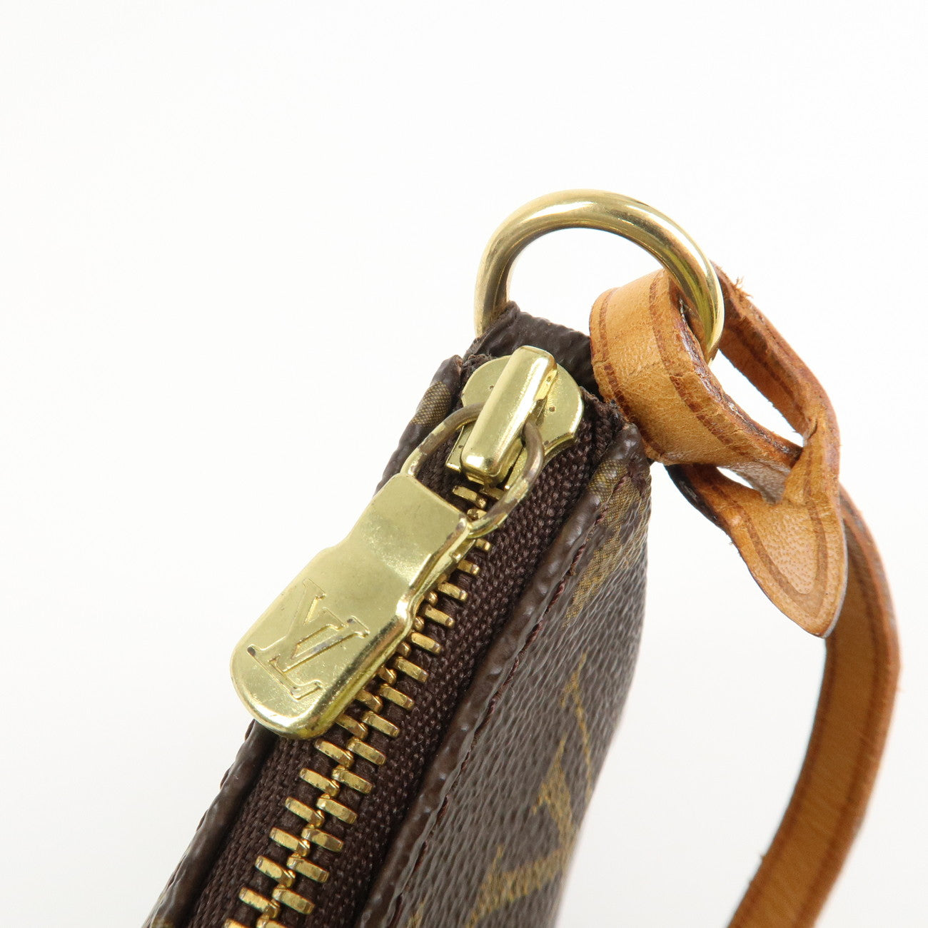 Louis Vuitton Monogram Pochette Accessoires Hand Bag Brown M51980 Used