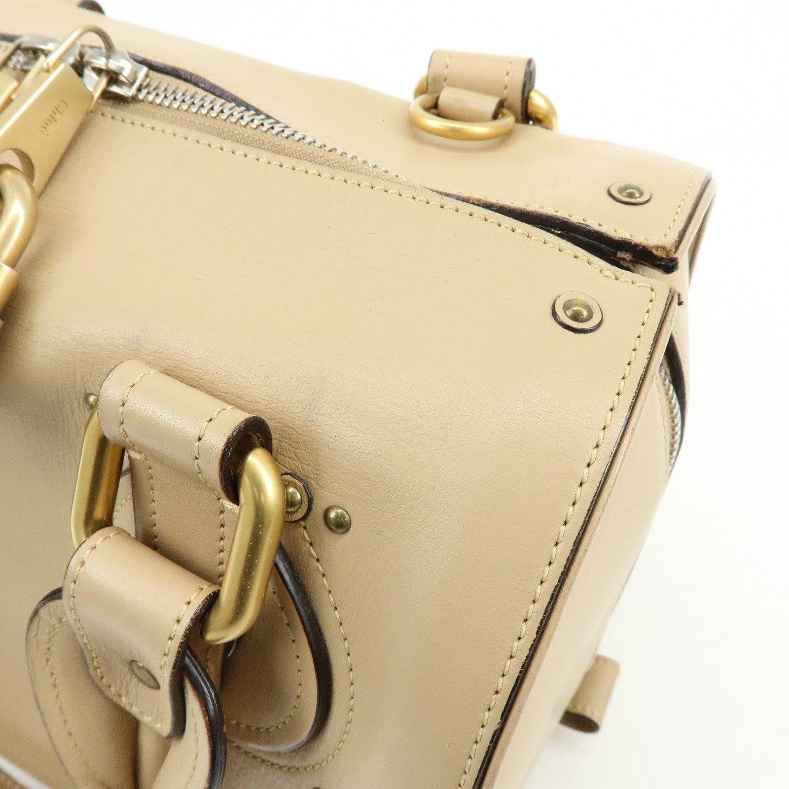 Chloe Paddington Leather 2Way Bag Shoulder Bag Shoulder Bag Beige