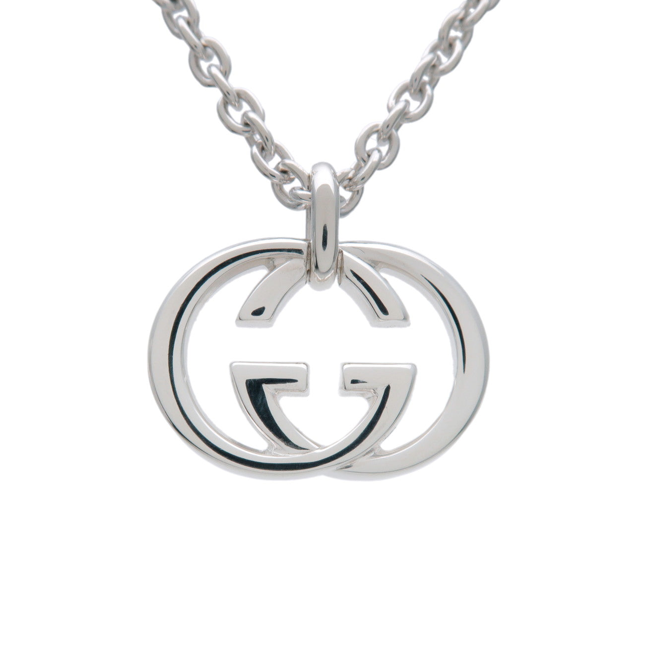 GUCCI Interlocking G Chain Necklace SV925 Silver