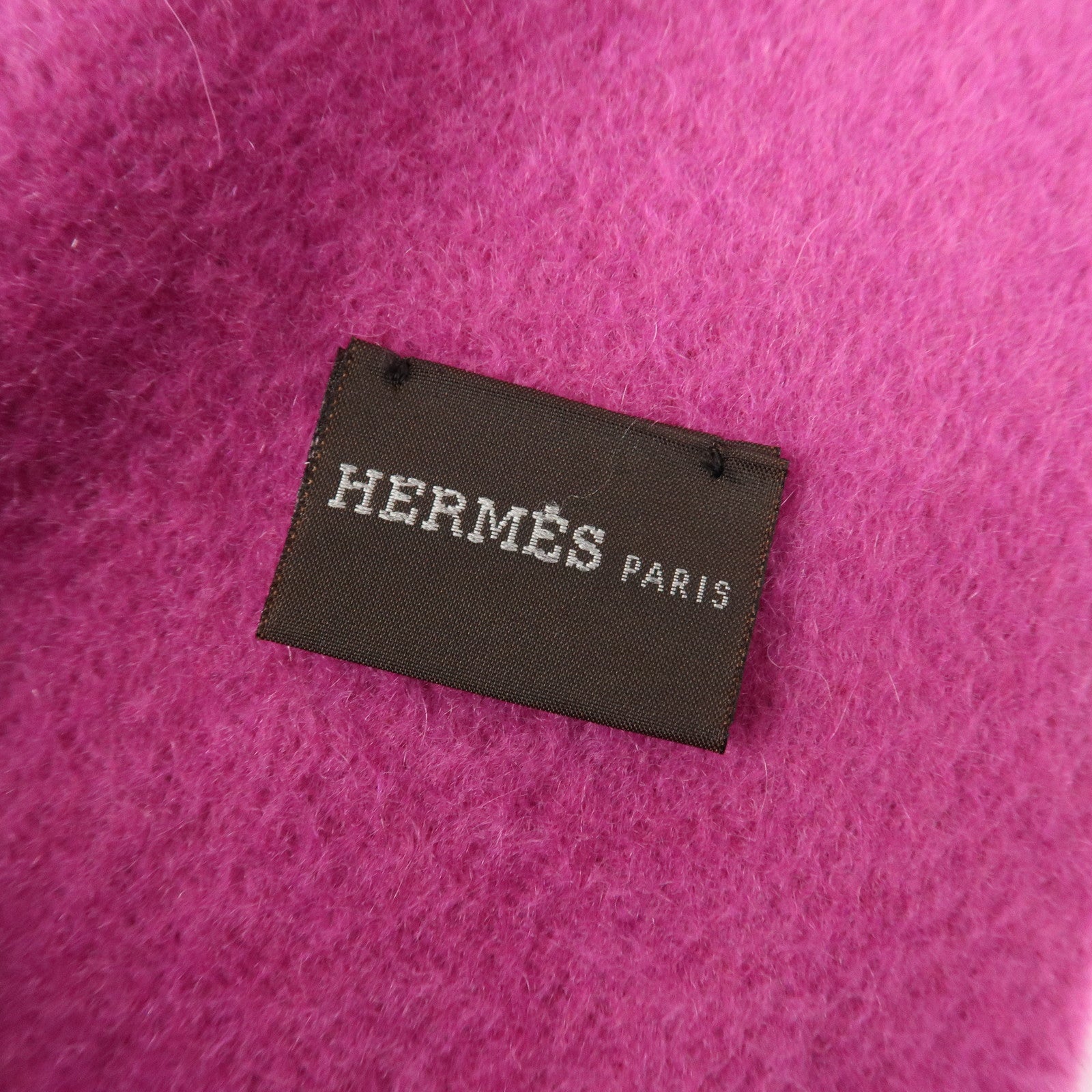 HERMES Cashmere 100% Scarf Muffler Purple