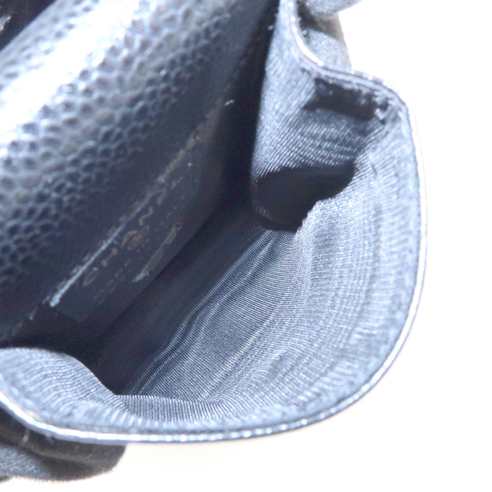 CHANEL COCO Mark Caviarskin Cigarette Case Black