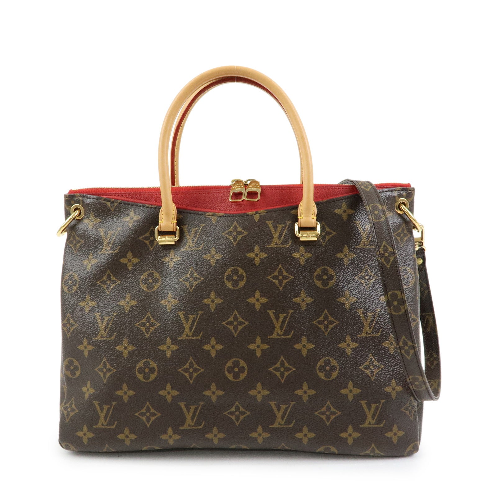 Louis Vuitton Monogram Pallas Canvas Leather 2Way Bag Cerise M41175