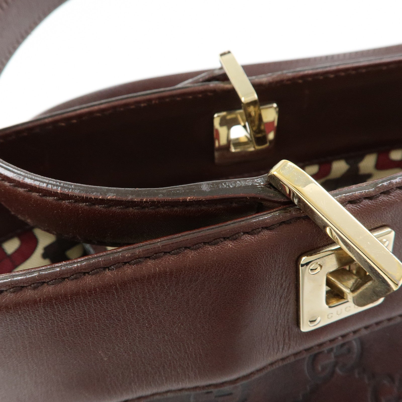 GUCCI Guccissima Leather Tote Bag Hand Bag Brown 145993