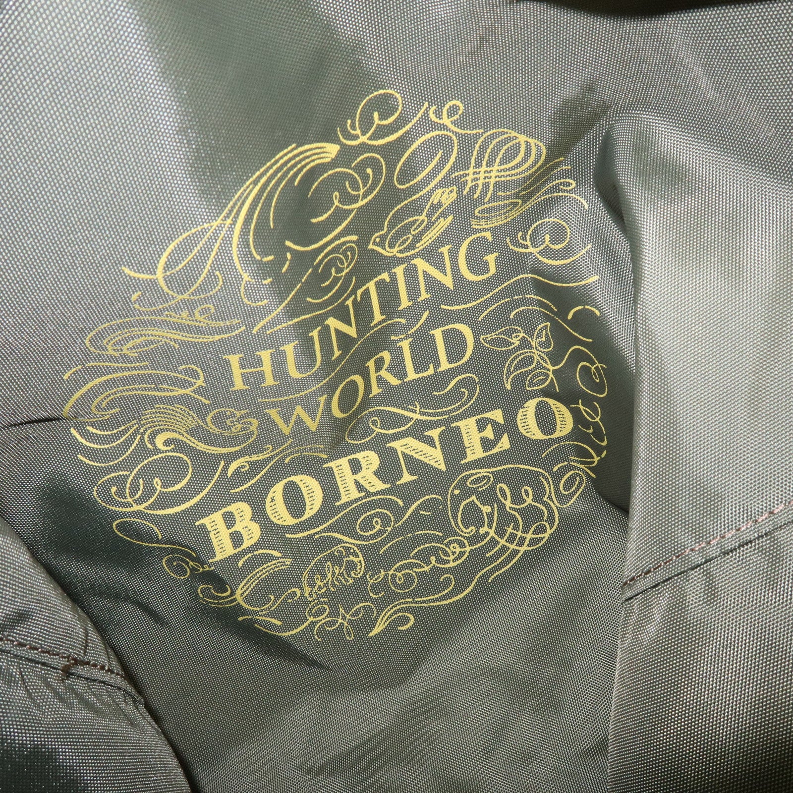 HUNTING WORLD Suede Canvas Shoulder Bag Crossbody Bag Khaki Yellow