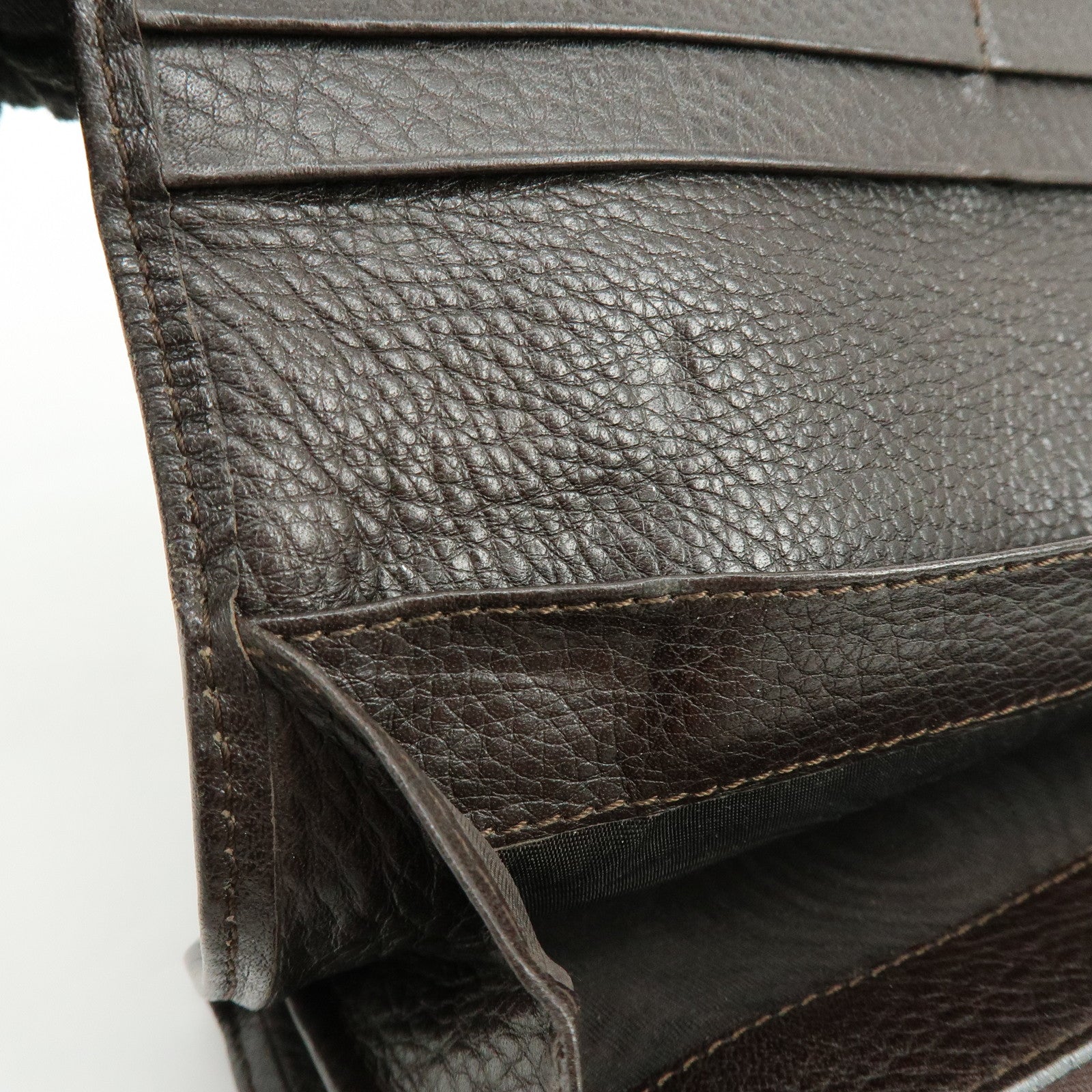 Chloe Paddington Leather Long Flap Wallet Dark Brown