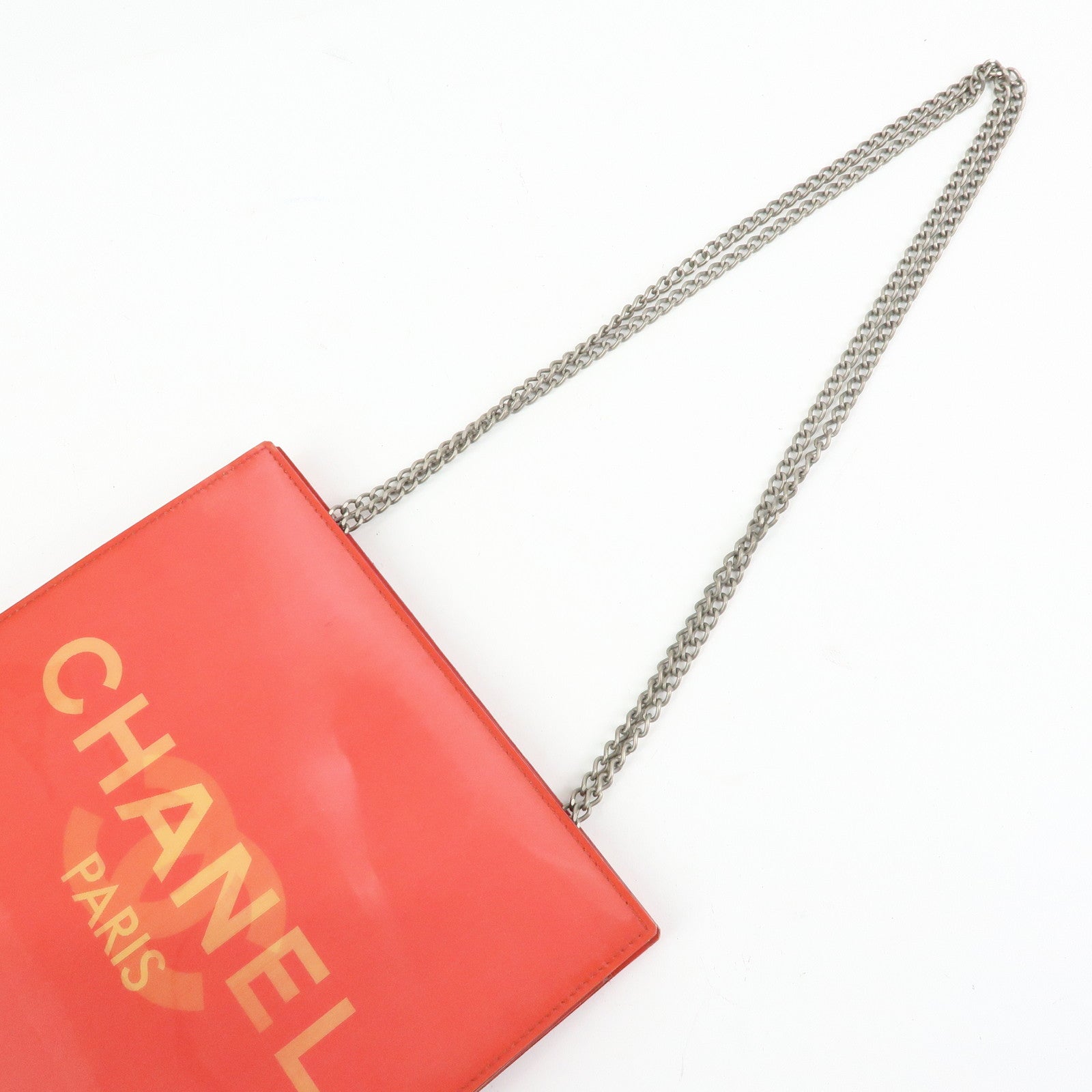 CHANEL COCO Mark PVC Hologram Chain Shoulder Bag Red