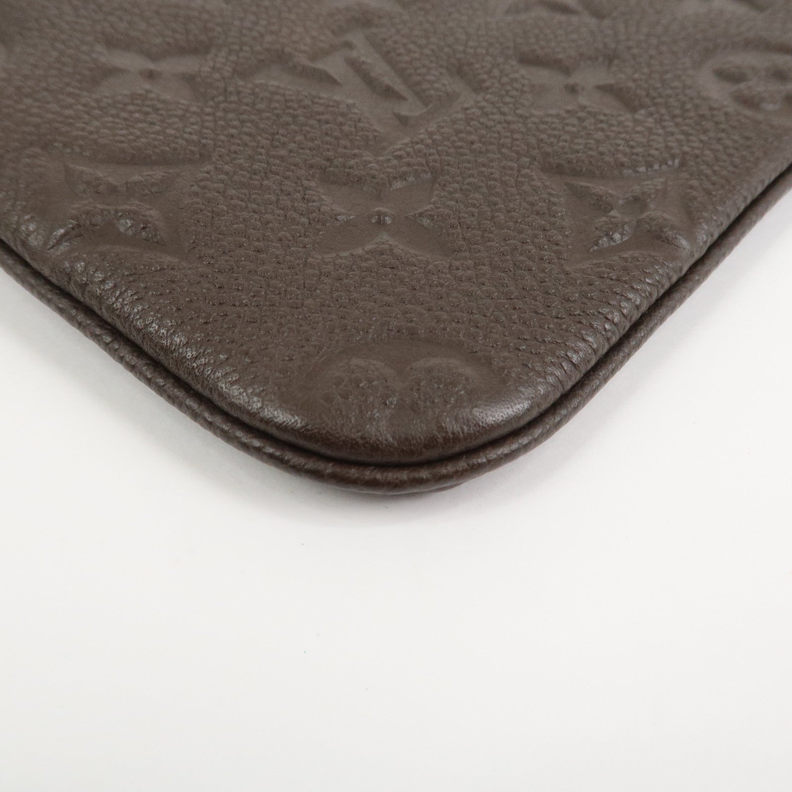 Louis Vuitton Monogram Empreinte Leather Pouch For Citadines Taupe