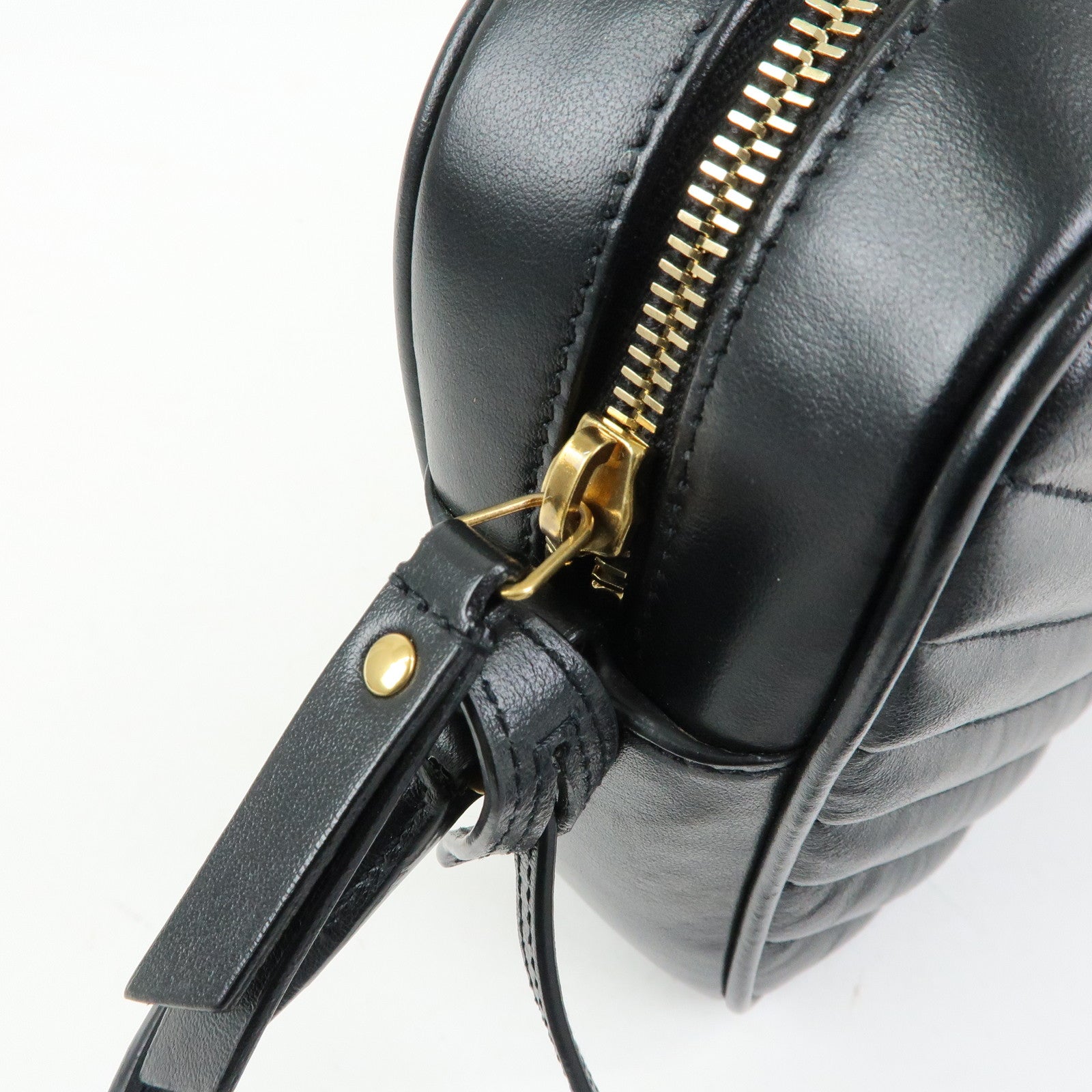 SAINT LAURENT PARIS Cassandra Shoulder Crossbody Bag Black 612544