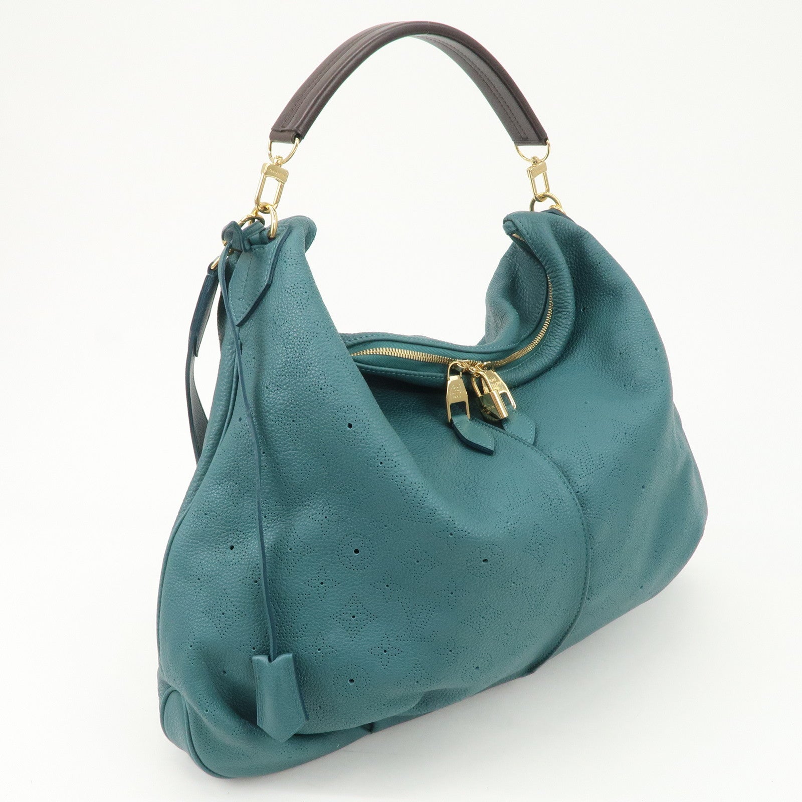 Louis Vuitton Monogram Mahina Selene MM Shoulder Bag Lagon M93986