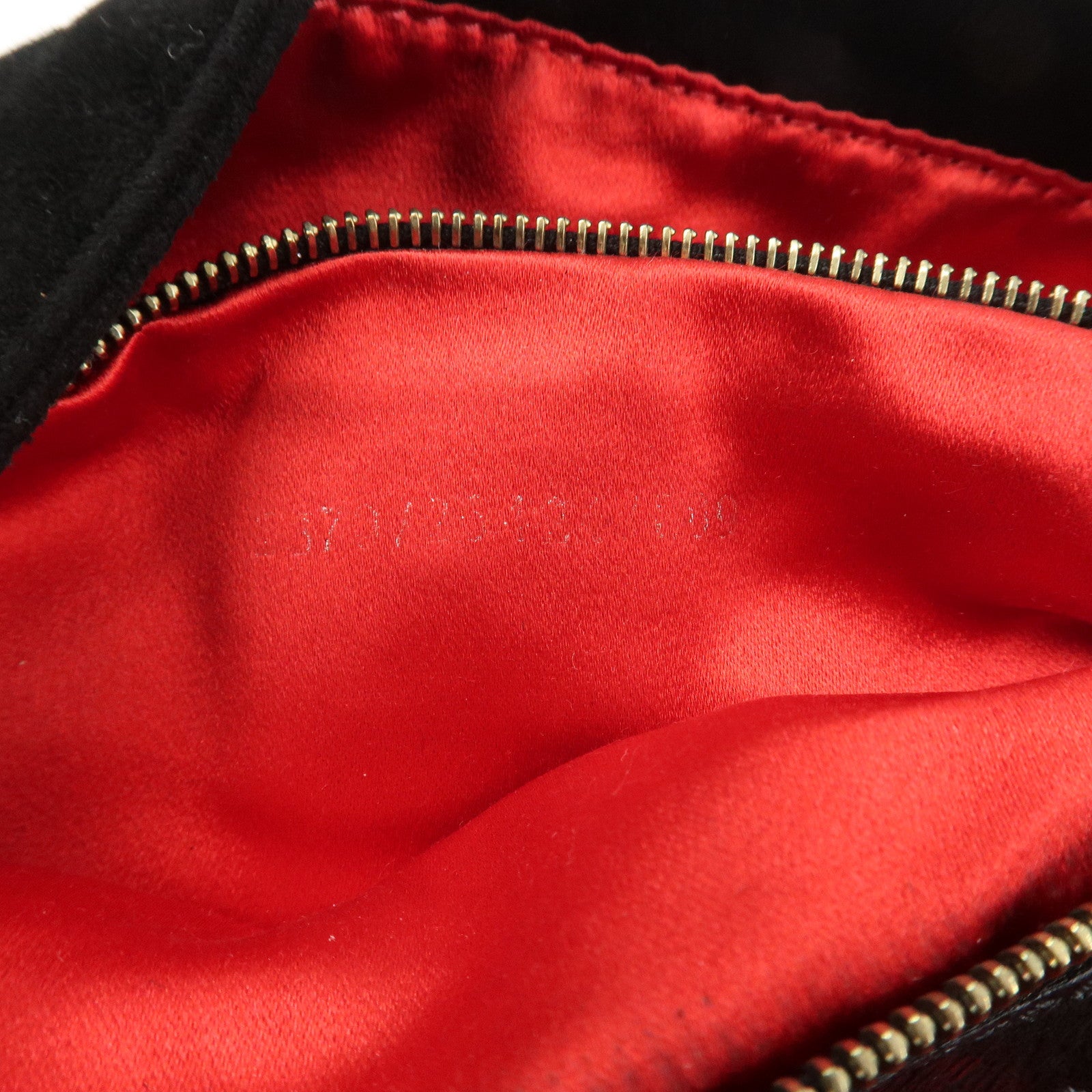 FENDI Mamma Baguette Suede Leather Shoulder Bag Black 26424