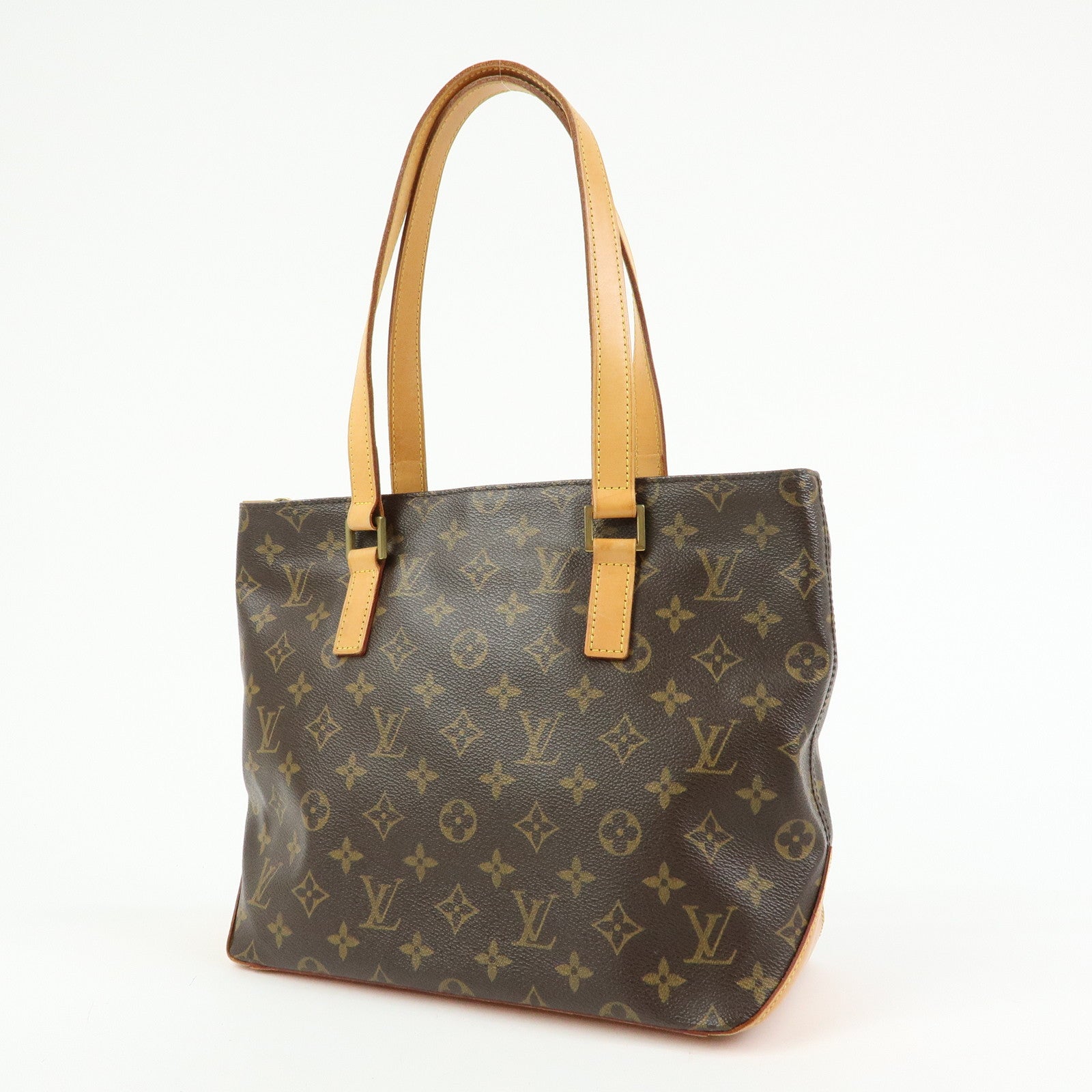 Louis Vuitton Monogram Cabas Piano Tote Bag Hand Bag Brown M51148