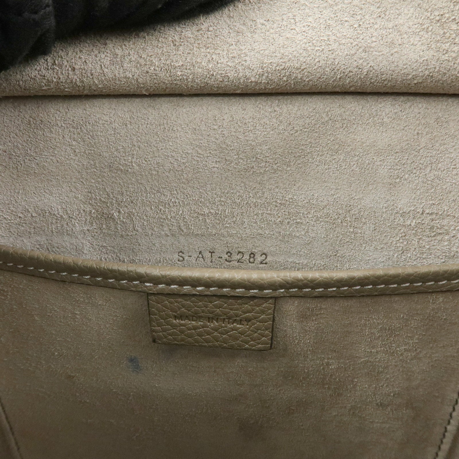 CELINE Luggage Nano Shopper Calf Leather 2Way Bag Hand Bag Gray