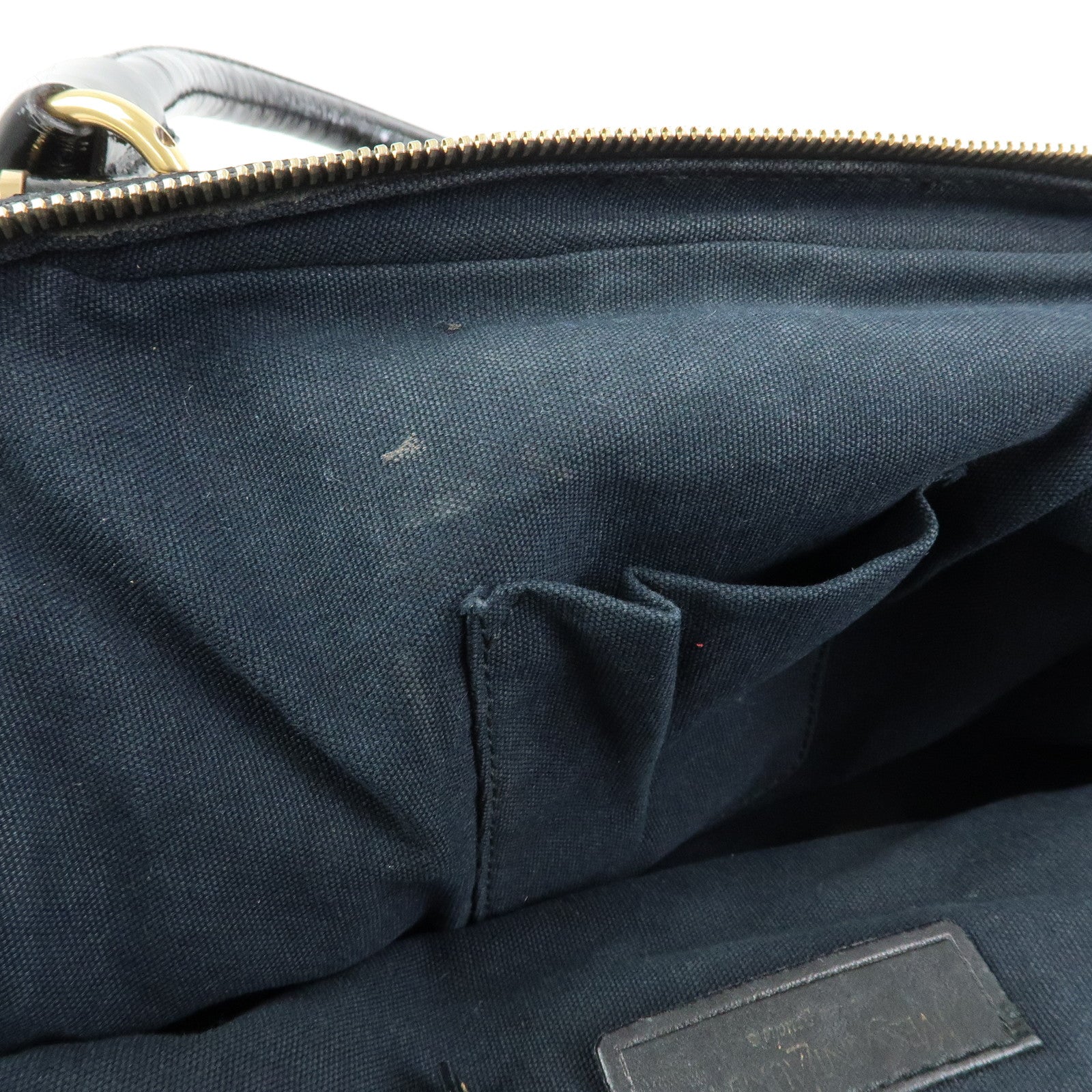 SAINT LAURENT PARIS Y Line Patent Leather 2Way Bag Black 197153