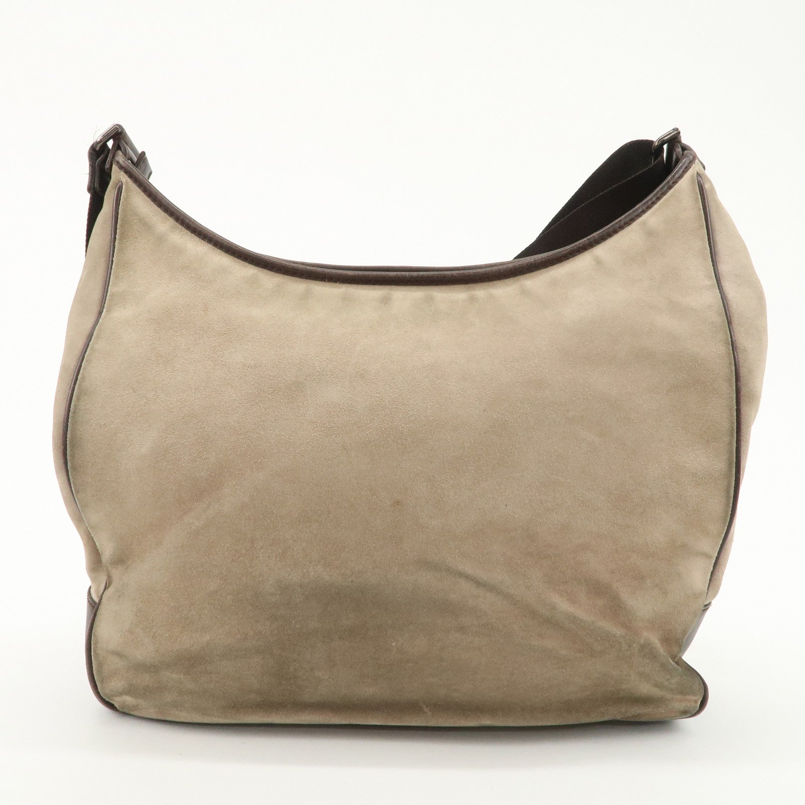 Ferragamo Gancini Suede Leather Shoulder Bag Crossbody Bag