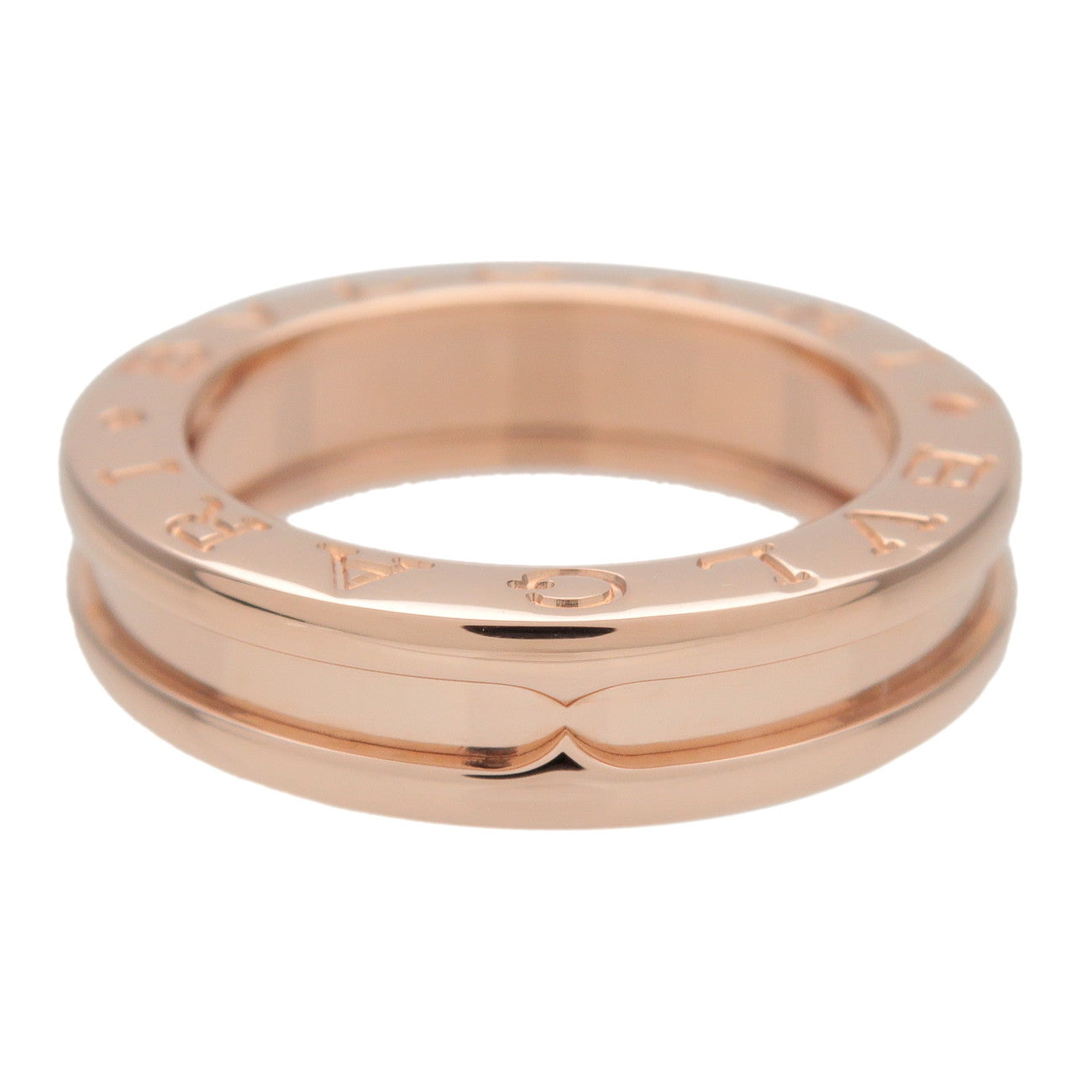 BVLGARI B-Zero1 1Band Ring K18 750RG Rose Gold #46 US4.5 EU47