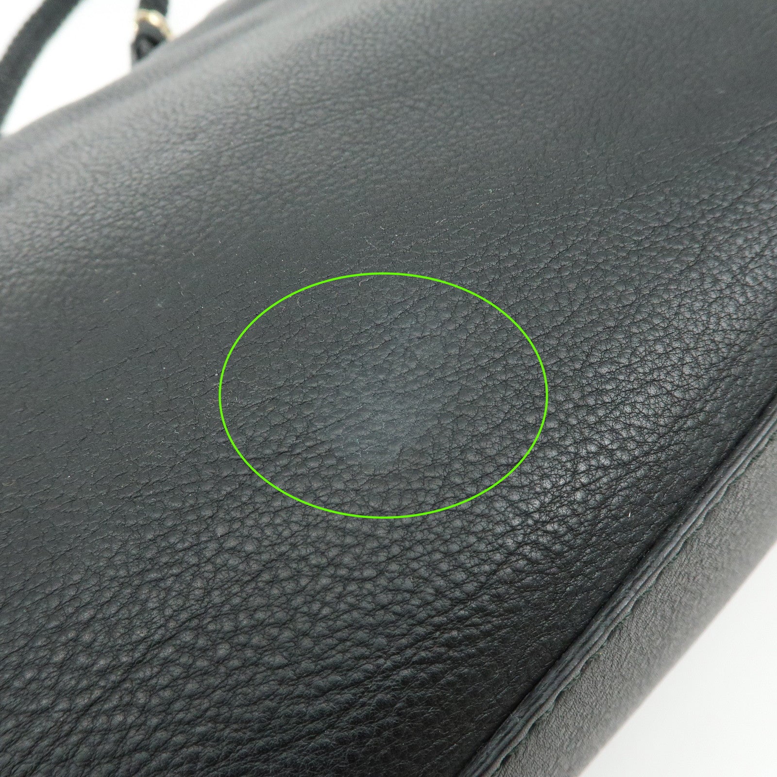 GUCCI Marrakech Leather Shoulder Bag Black 257026