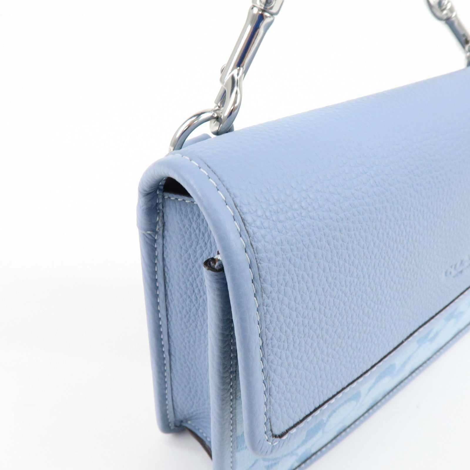 COACH Signature Canvas Leather Shoulder Bag Crossbody Bag Blue