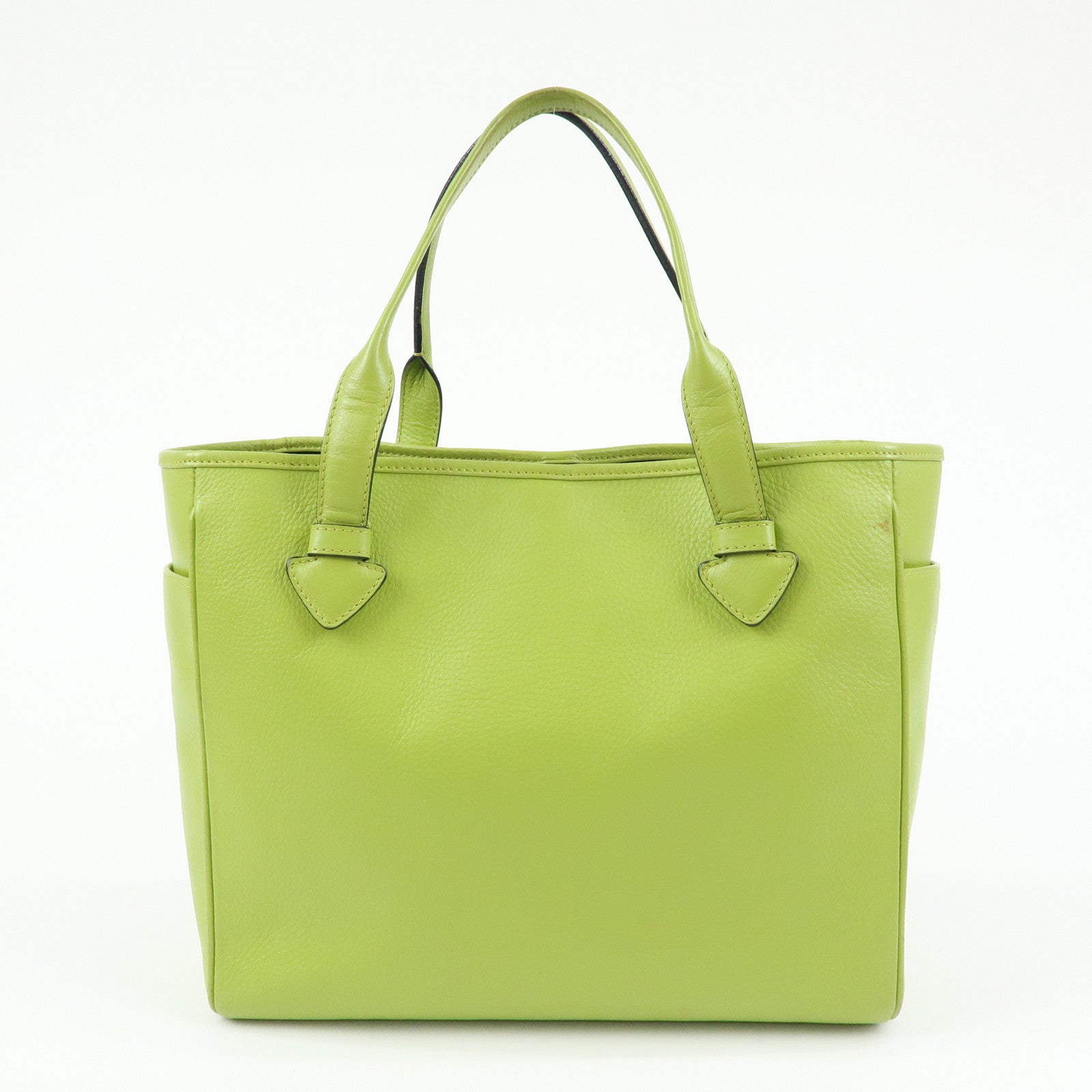 LOEWE Heritage Leather Tote Bag Hand Bag Light Green
