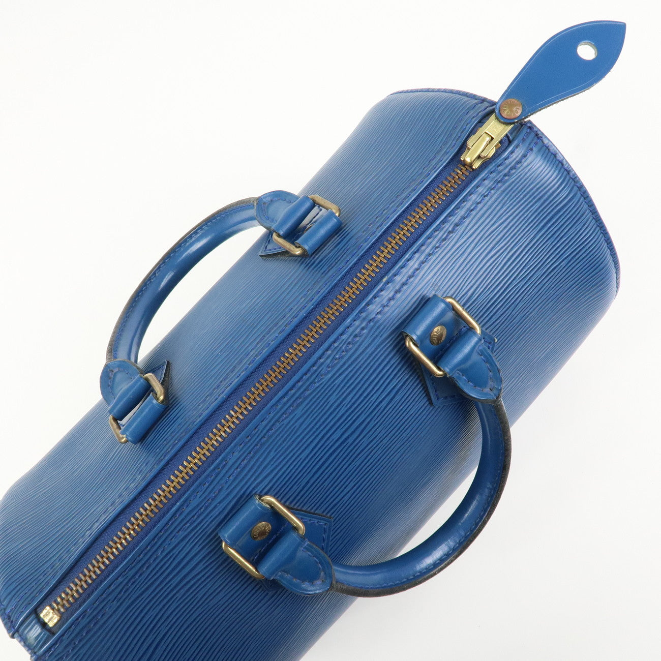 Louis Vuitton Epi Speedy 25 Hand Bag Boston Bag Toledo Blue M43015