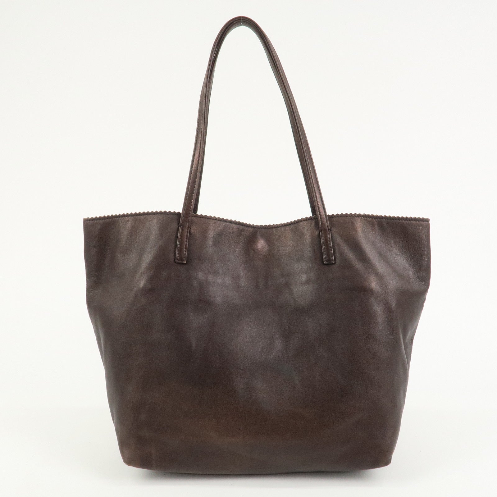 LOEWE Anagram Nappa Leather Aura Tote Bag Shoulder Bag Brown