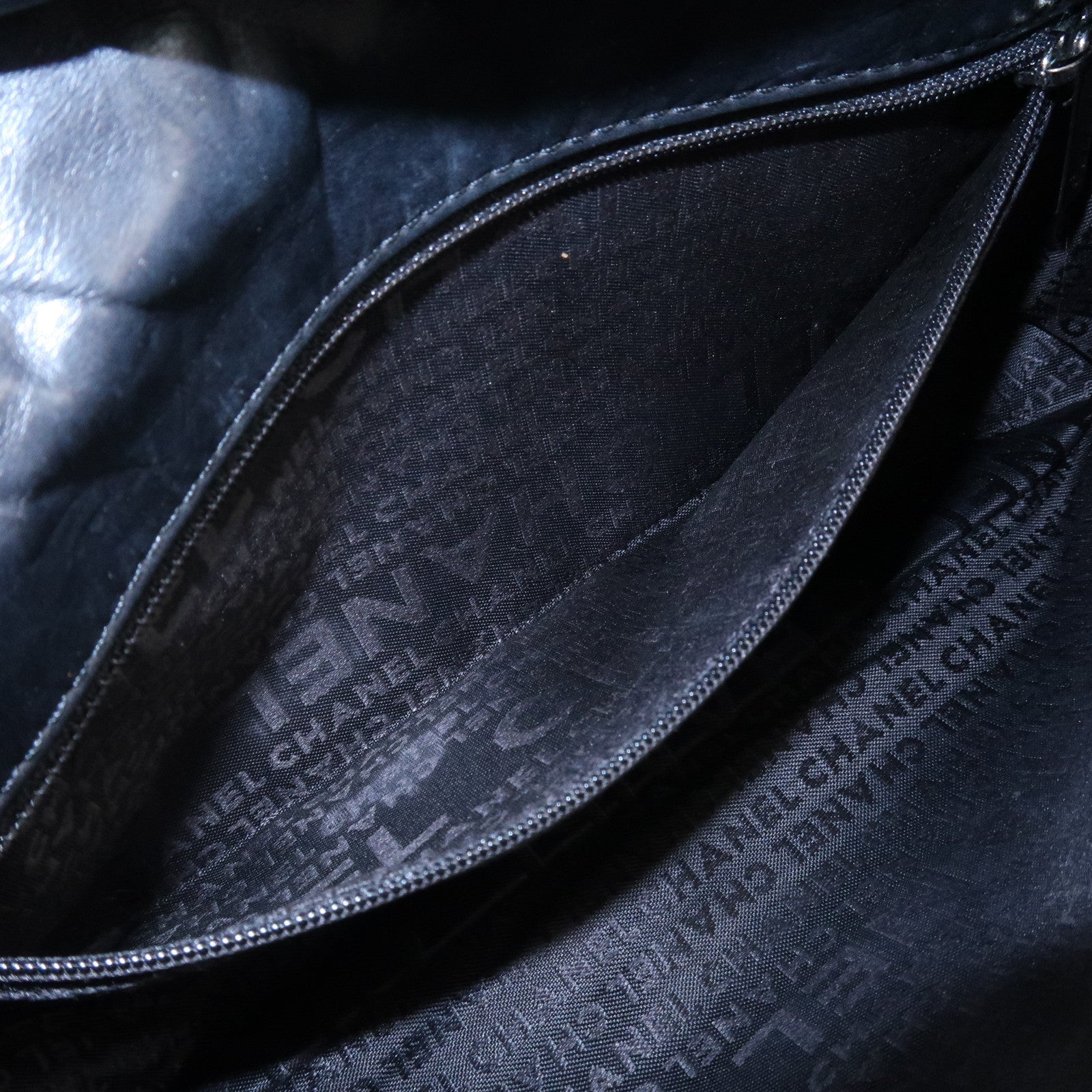 CHANEL Wild Stitch Calf Leather Shoulder Bag Crossbody Bag Black