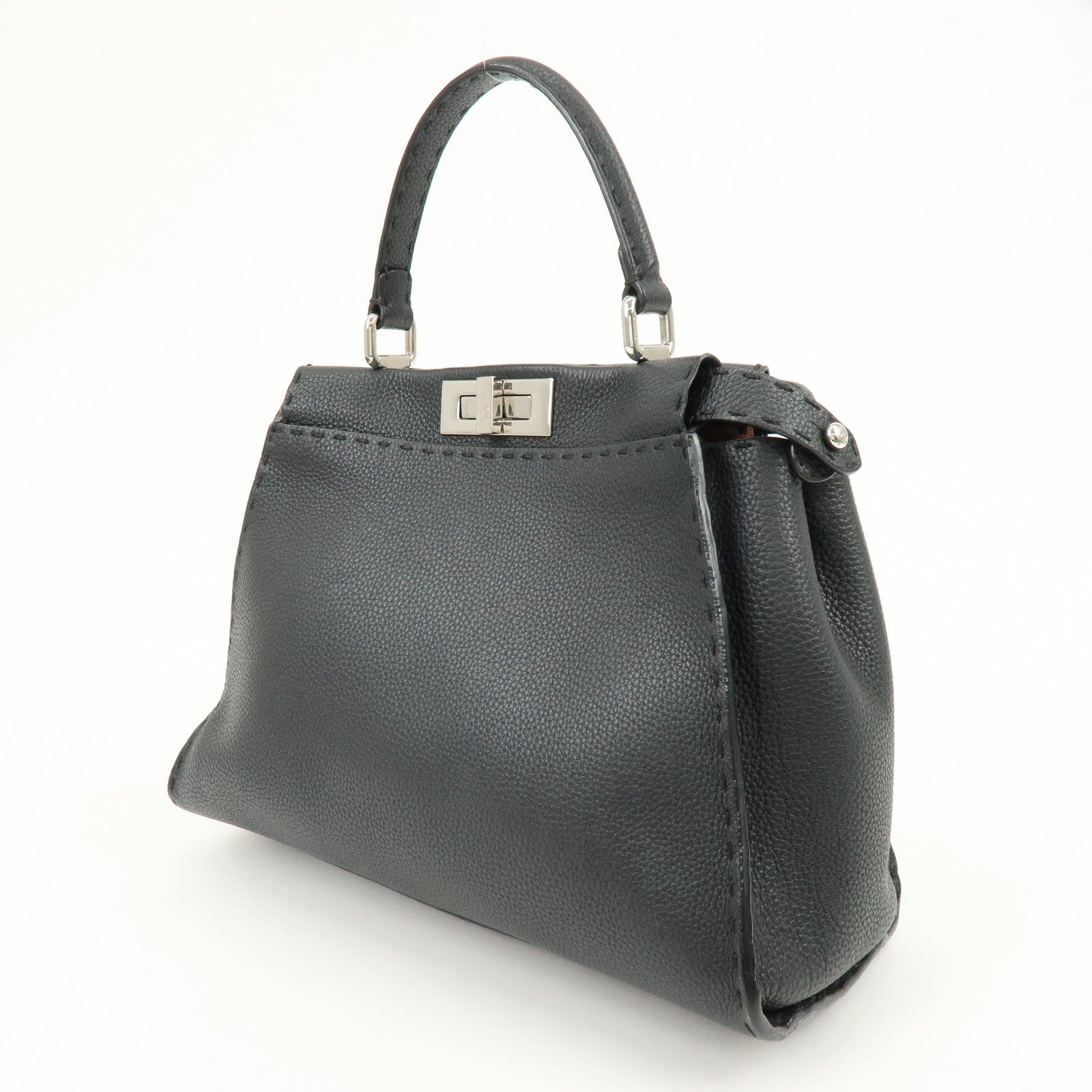 FENDI Selleria Peekaboo Leather 2Way Bag Hand Shoulder Bag 8BN290