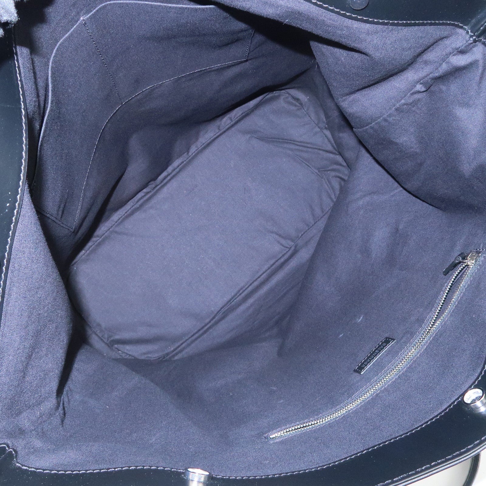 BALENCIAGA NAVY CABAS Canvas Tote Bag Shoulder Bag Black 374767