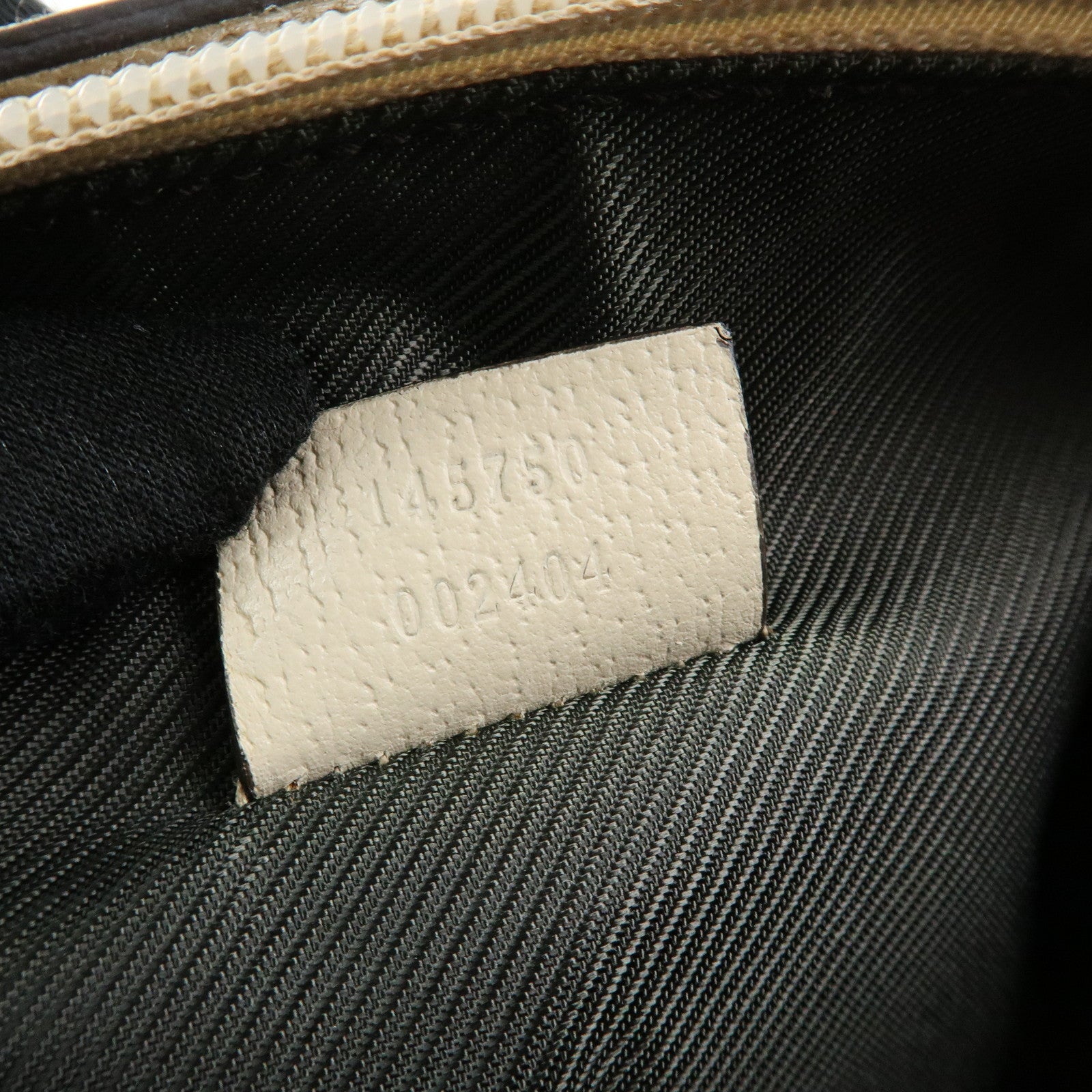 GUCCI GG Canvas Leather Hand Bag Beige Ivory 145750