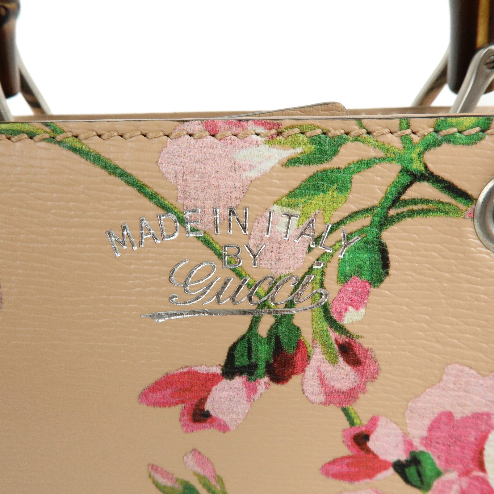 GUCCI Bamboo Blooms Mini Shopper 2Way Hand Shoulder Bag Pink 368823