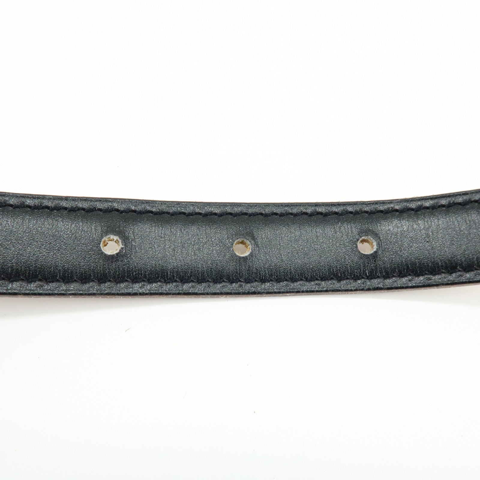 HERMES H Buckle □F Stamped Reversible Constance Belt 80 Black