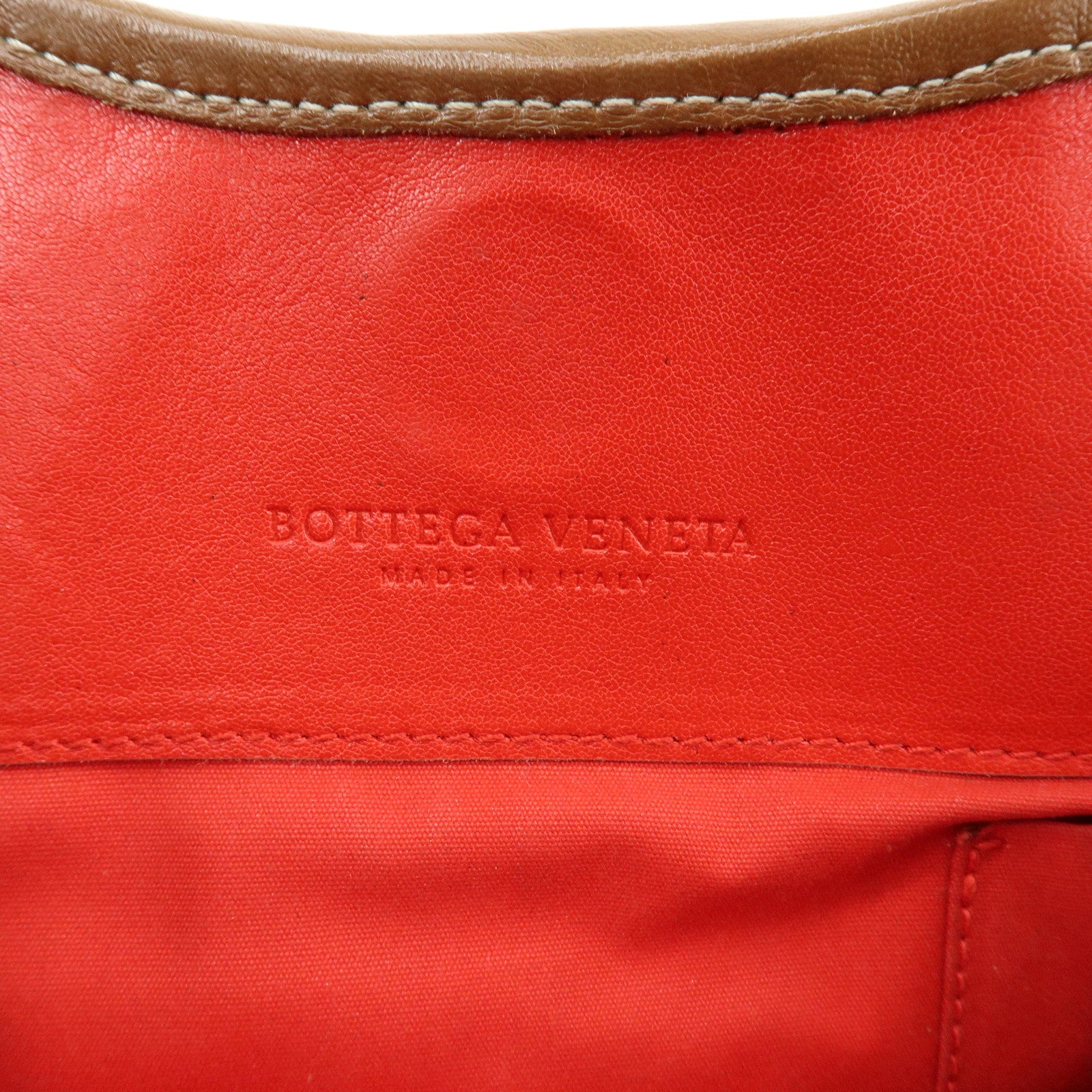 BOTTEGA VENETA Canvas Leather Shoulder Bag Hand Bag Multicolor