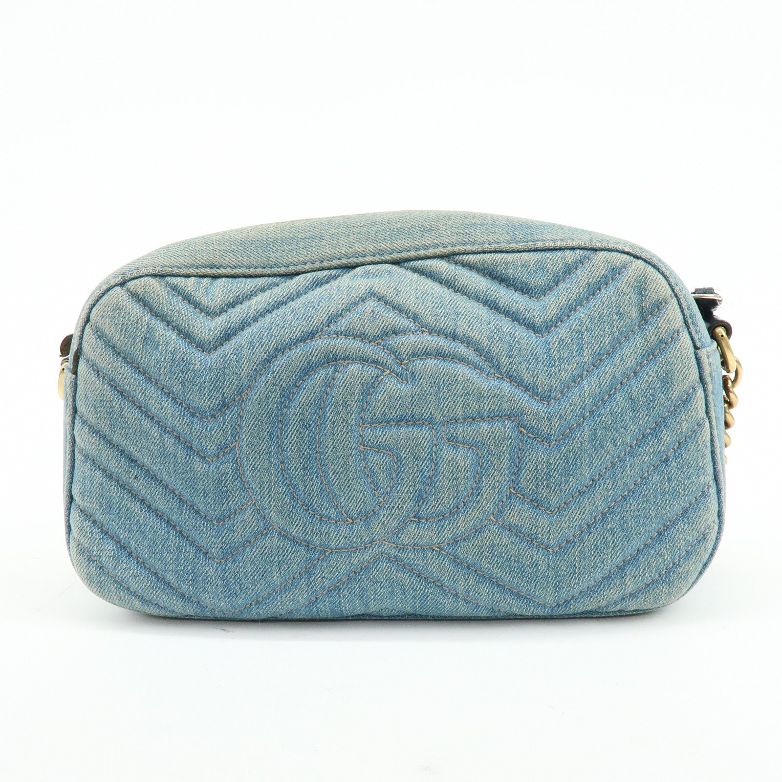 GUCCI GG Marmont Flower Embroidery Leather Shoulder Bag 447632