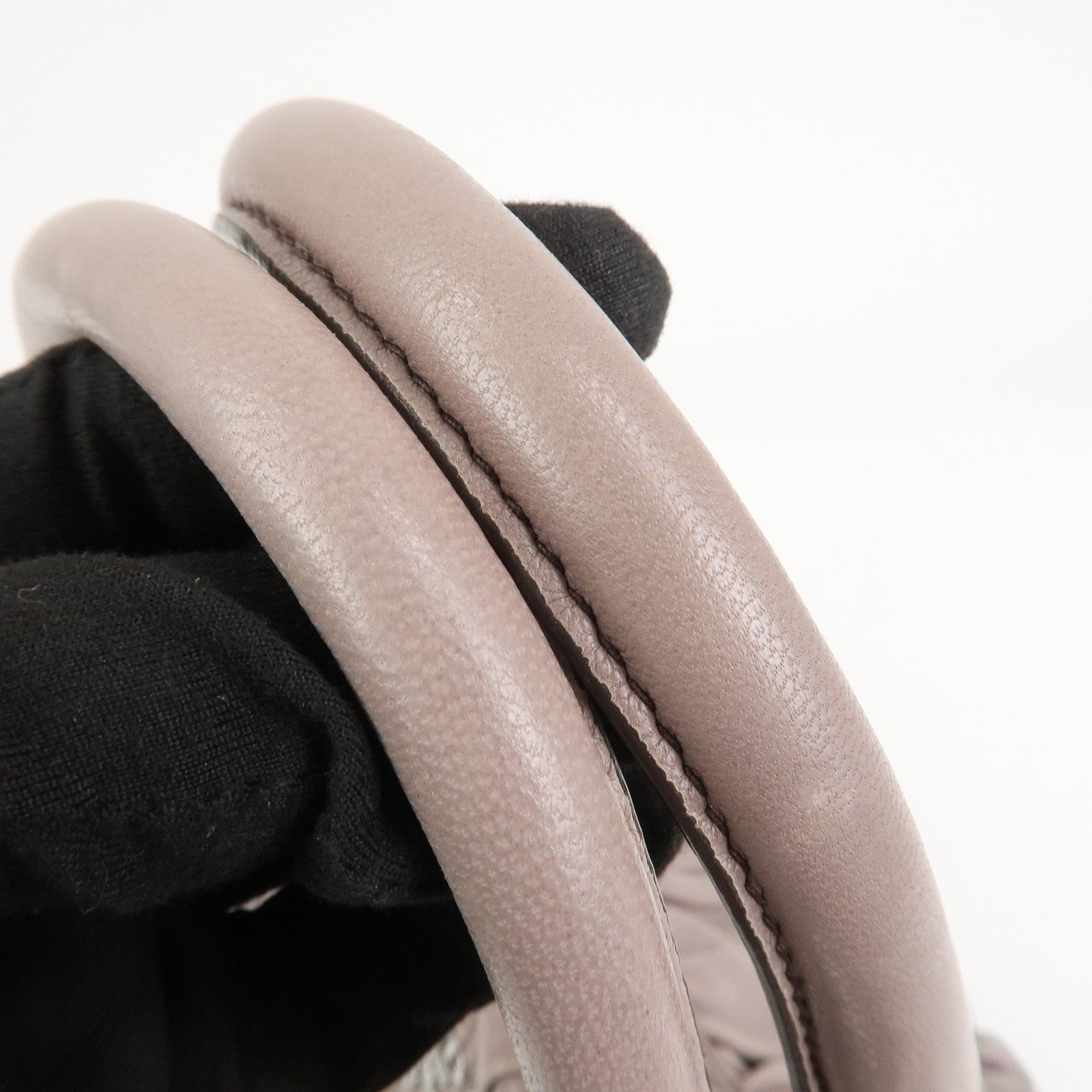 PRADA Logo Nappa Leather 2Way Bag Shoulder Bag Hand Bag Gray