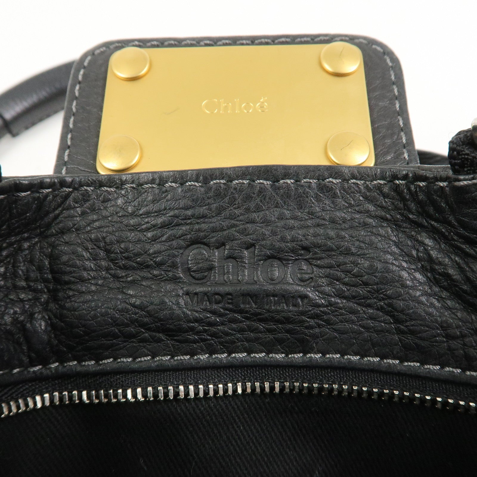 Chloe Paddington Medium Leather Shoulder Bag Hand Bag Black