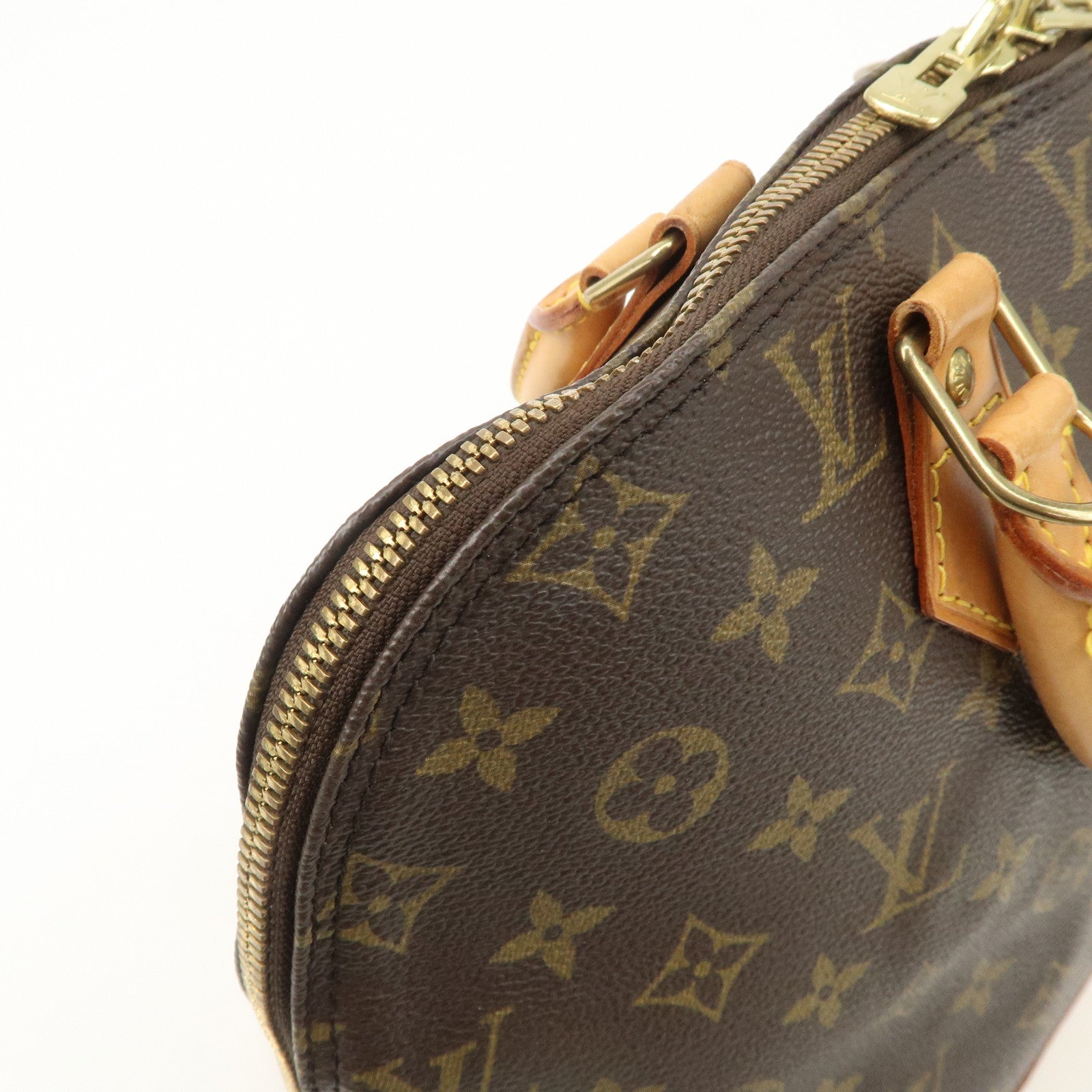 Louis Vuitton Monogram Canvas Alma Hand Bag Brown M51130 Used