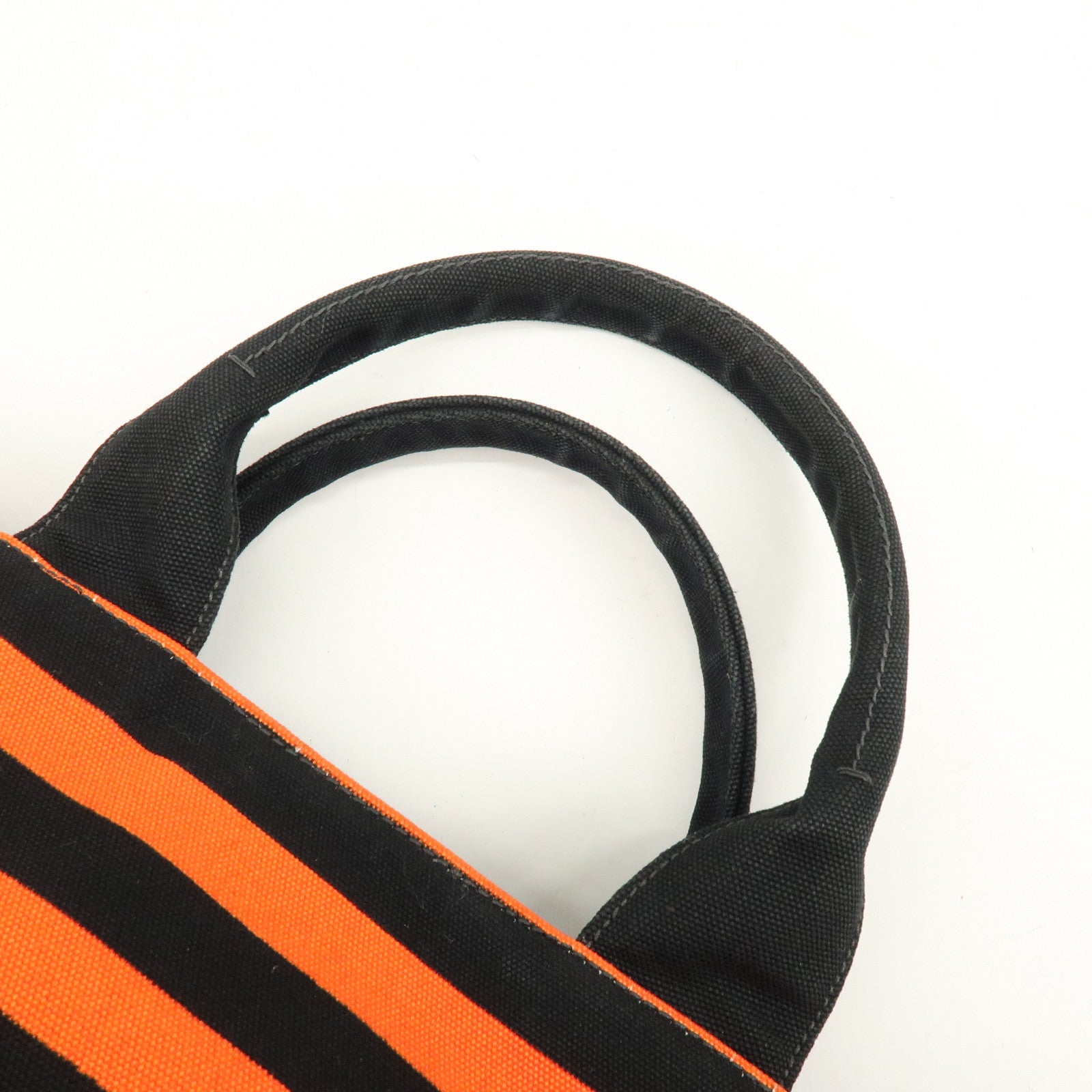 PRADA Triangle Logo Canapa Large Canvas Tote Bag Orange B1872B