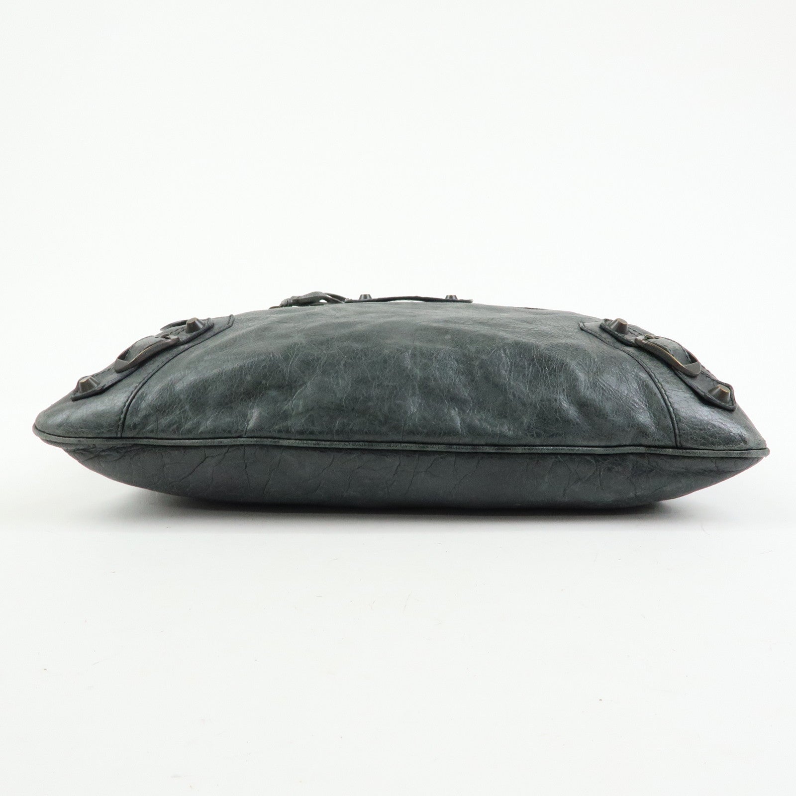 BALENCIAGA Leather The Messenger Bag Shoulder Crossbody Bag 177289