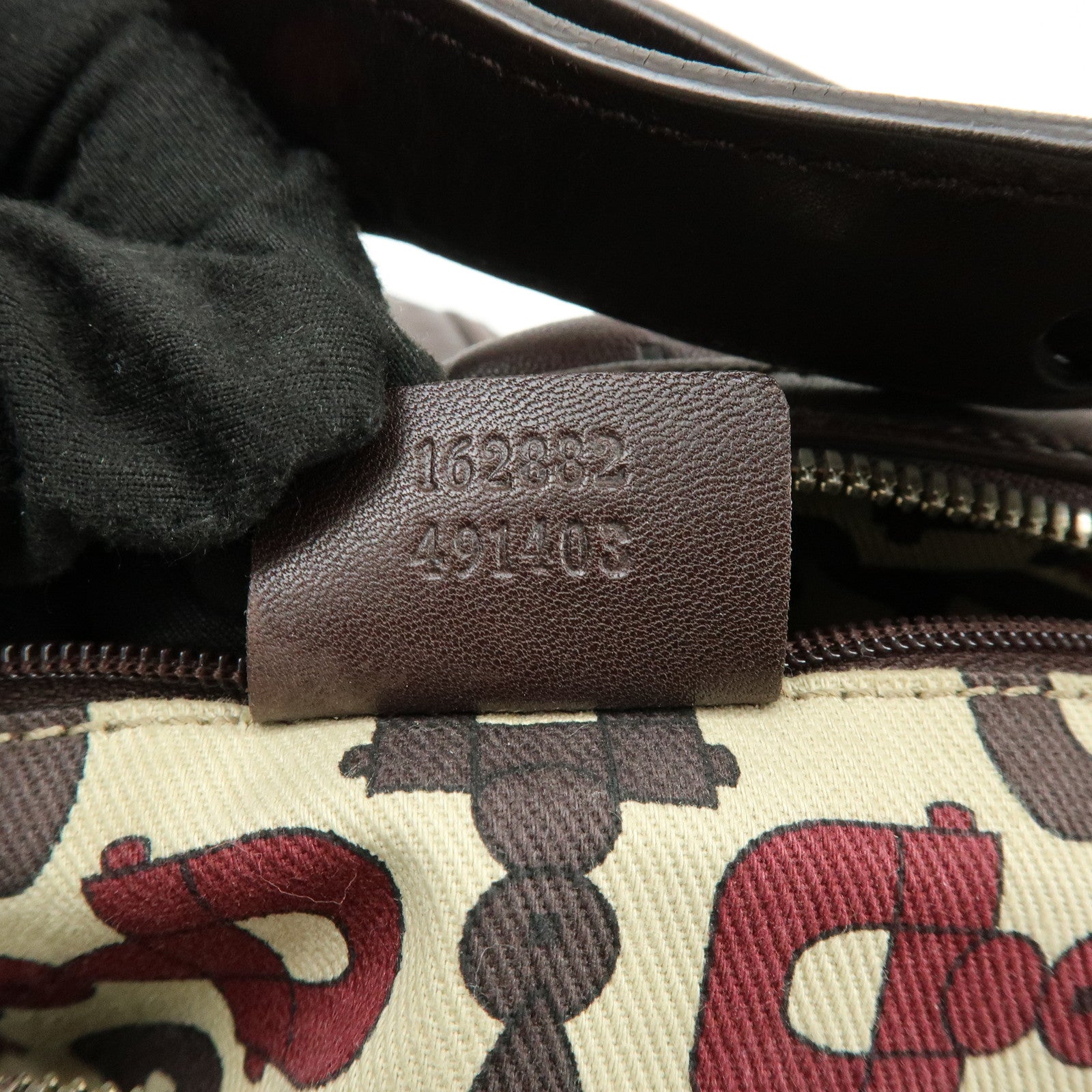 GUCCI Princy Guccissima Leather Shoulder Bag Dark Brown 162882