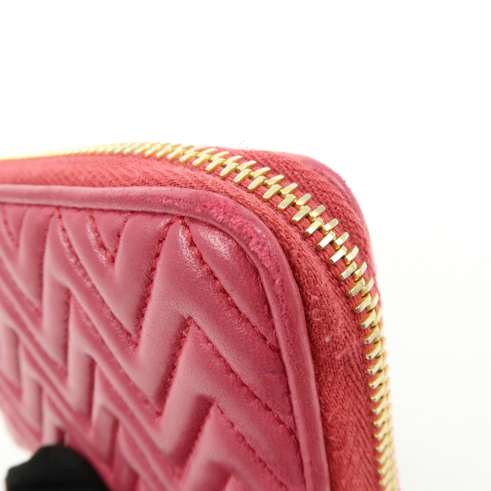 MIU MIU Logo Nappa Leather Coin Case Coin Purse Pink 5MM268