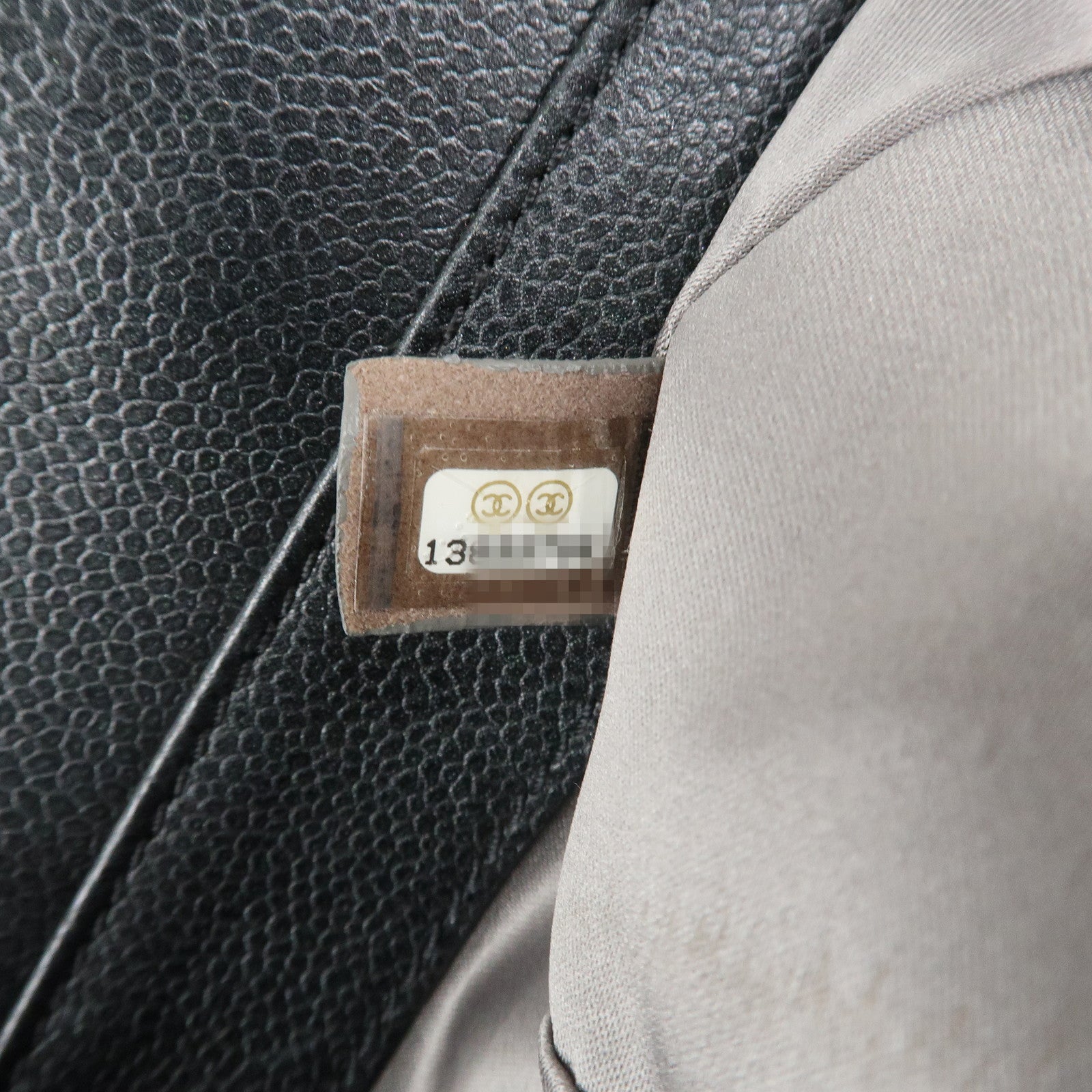 CHANEL COCO Mark Caviarskin Chain Shoulder Bag Black