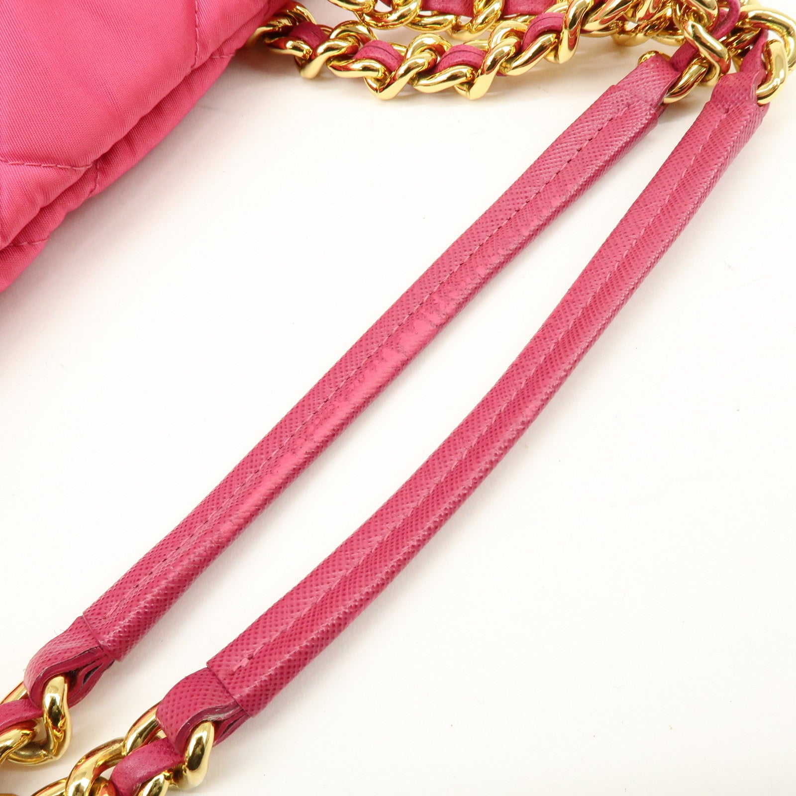PRADA Triangle Logo Nylon 2Way Hand Bag Shoulder Bag Pink BN2740