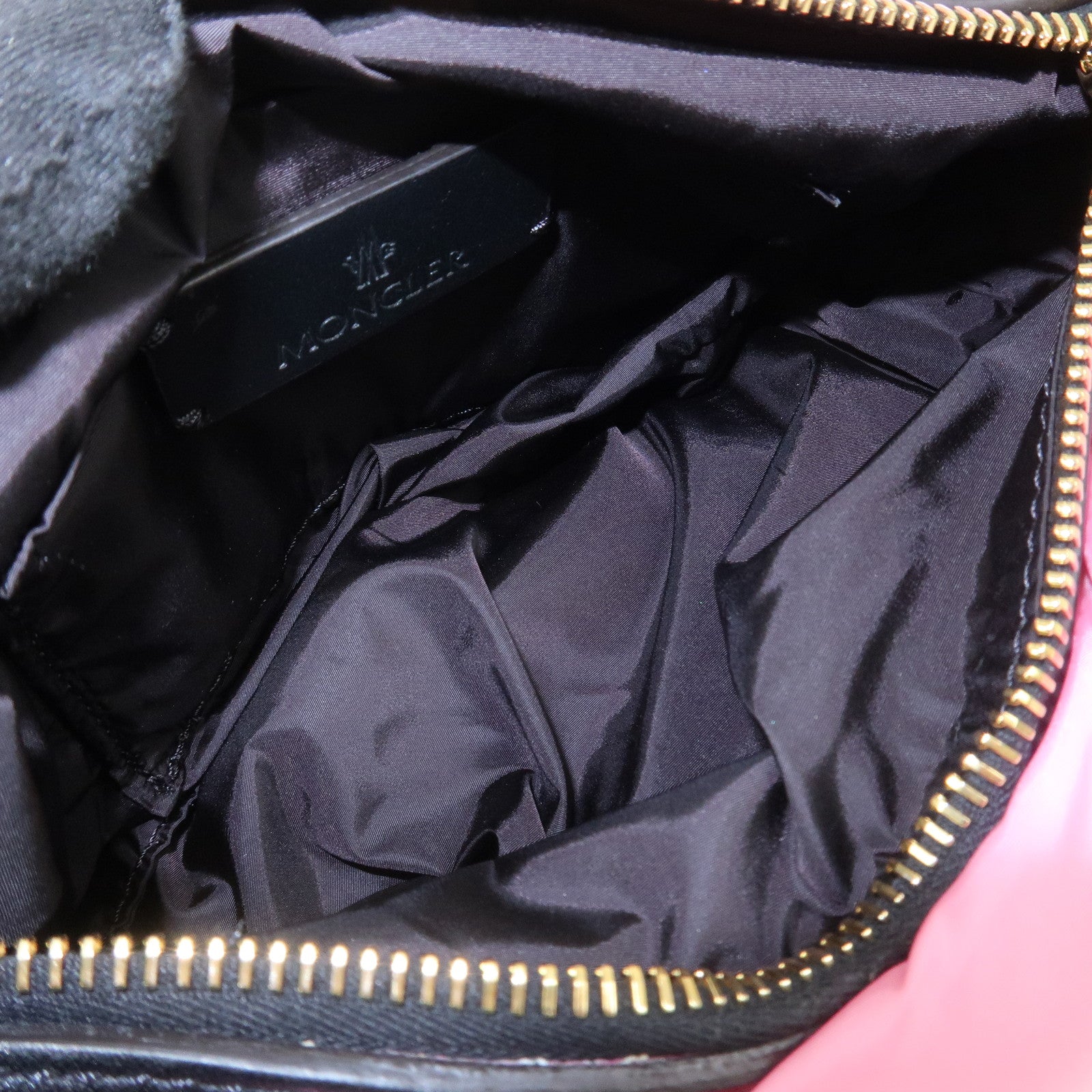 MONCLER Nylon Leather KEONI Shoulder Bag Crossbody Bag Pink Black