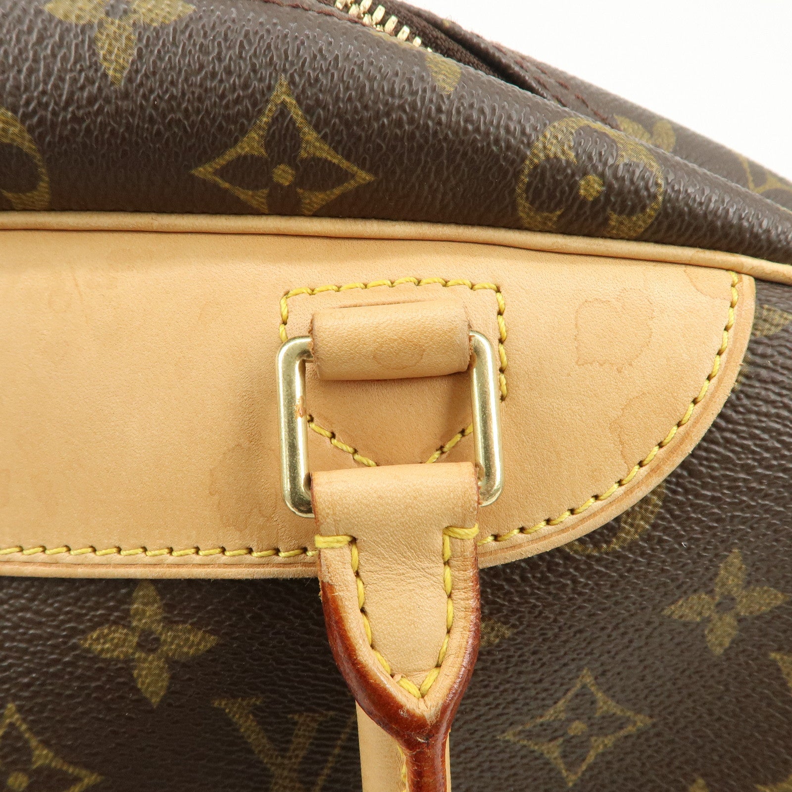 Louis Vuitton Monogram Deauville Hand Bag Brown M47270 Used