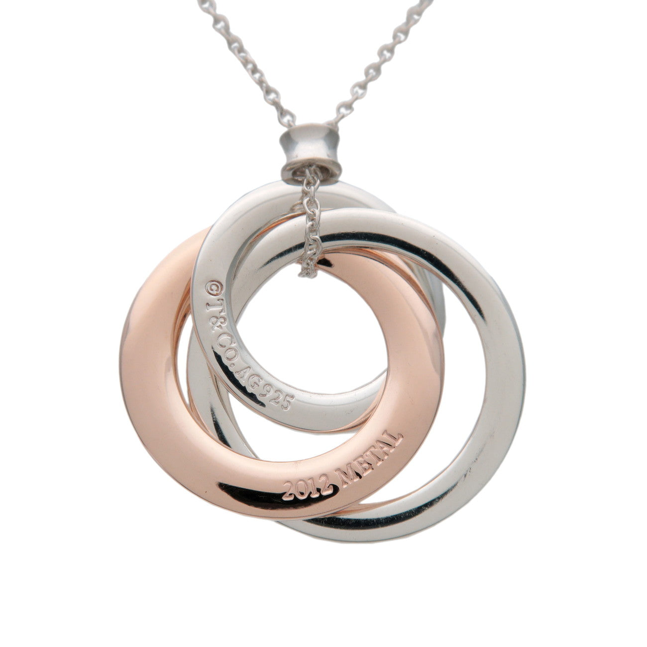 Tiffany & Co 1837 Interlocking Circle Necklace SV925 Silver