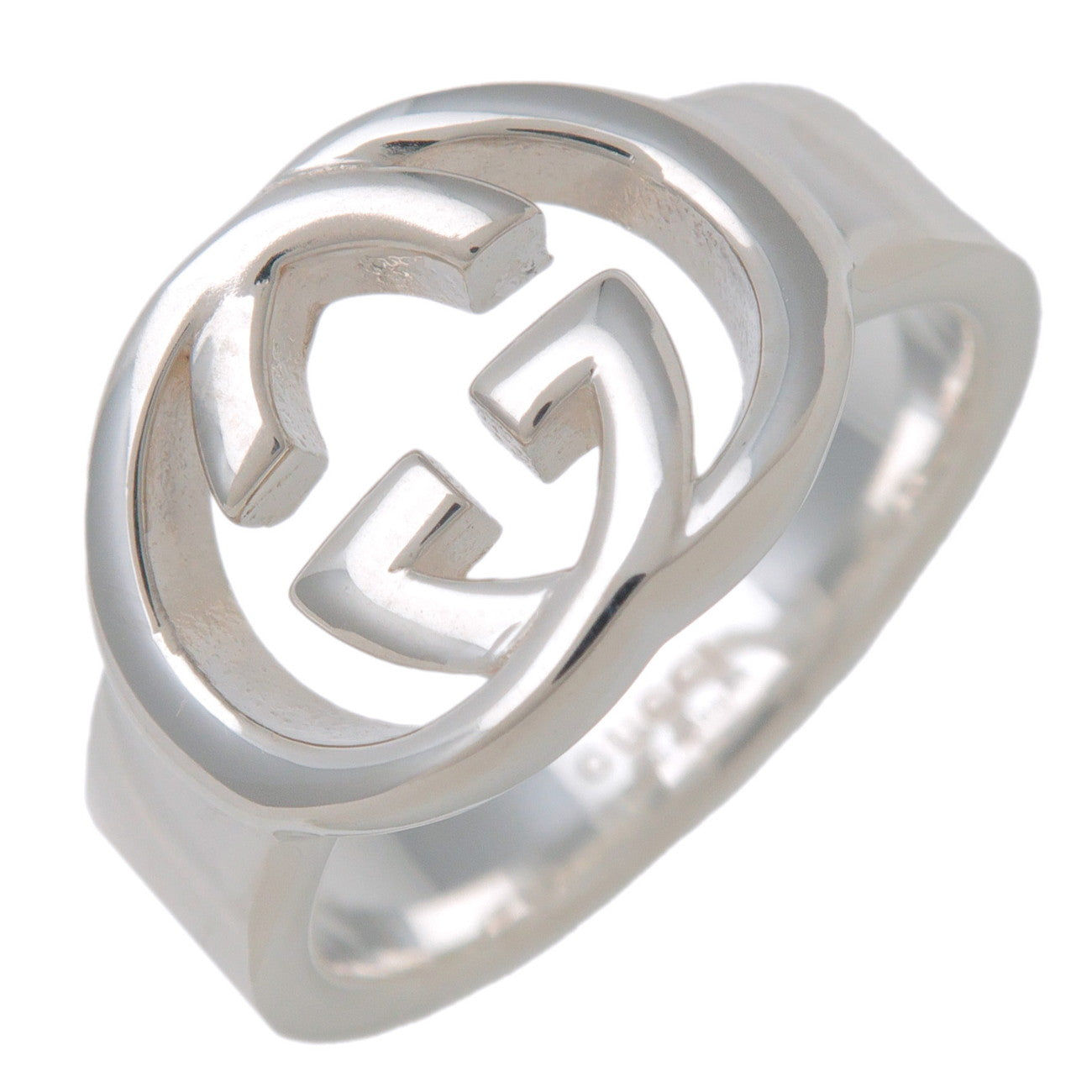 GUCCI Interlocking G Britt Ring SV925 Silver #9 US4.5-5 190483