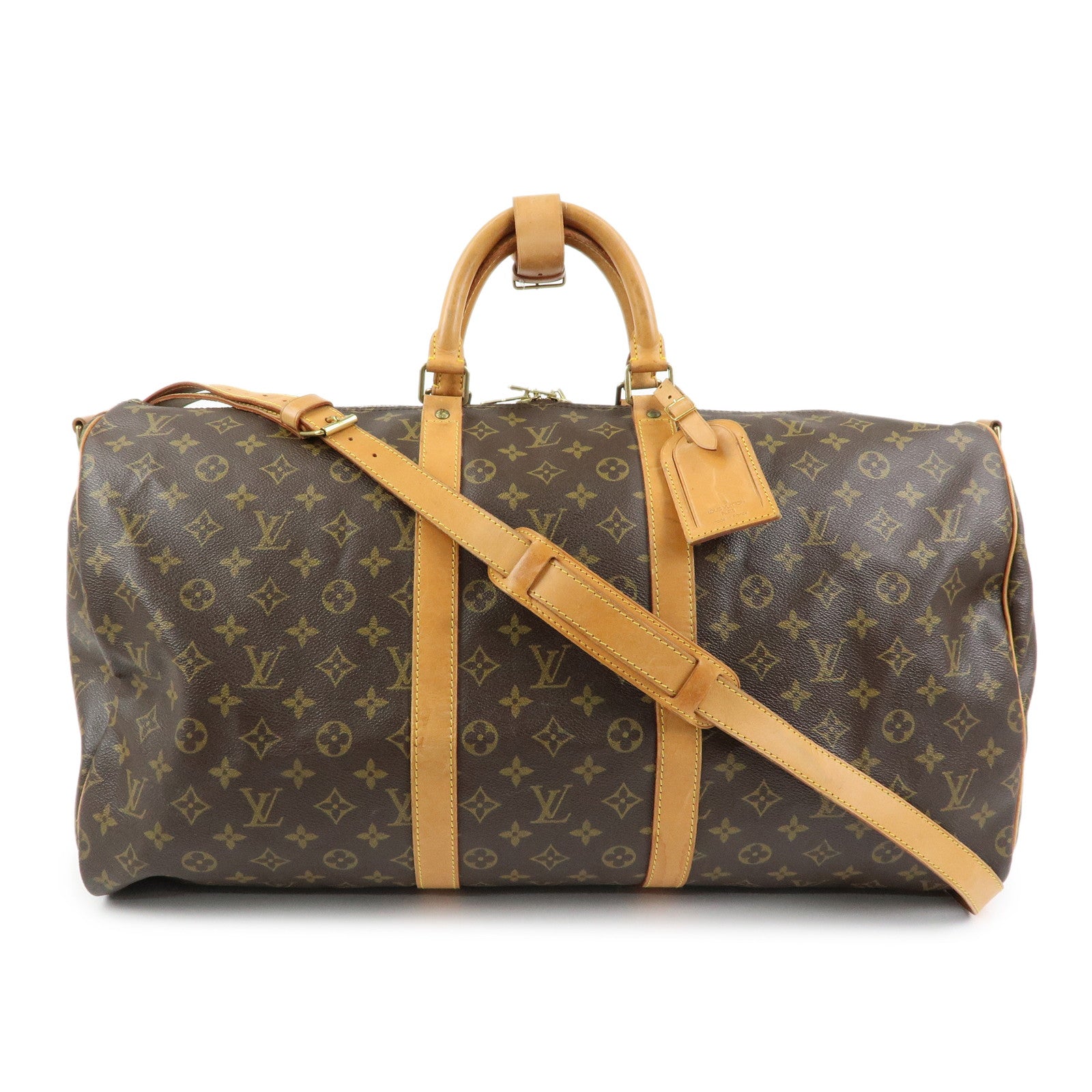 Louis Vuitton Monogram Keep All Bandouliere 55 Boston Bag M41414