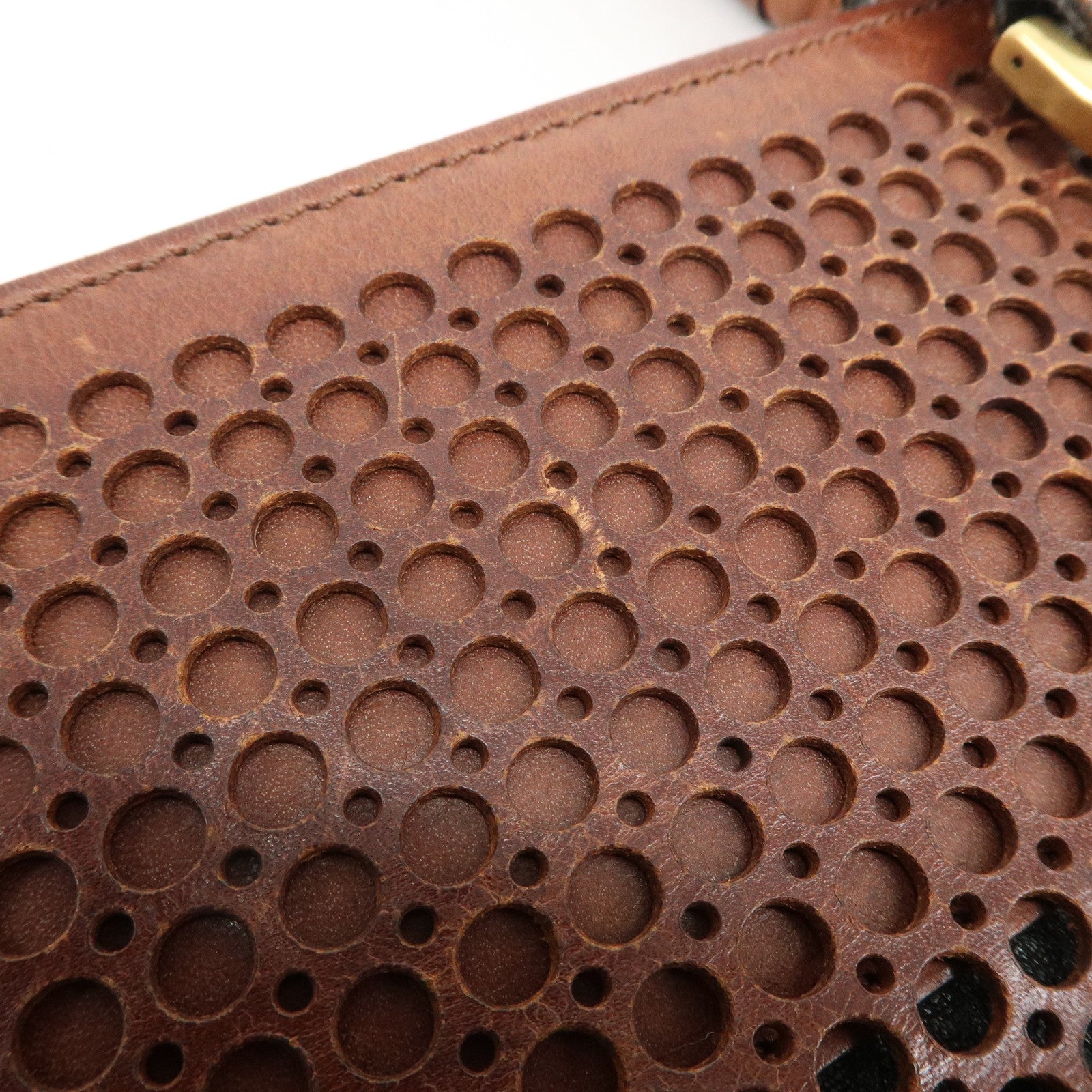 Chloe Marcie Leather 2WAY Bag Shoulder Bag Hand Bag Brown