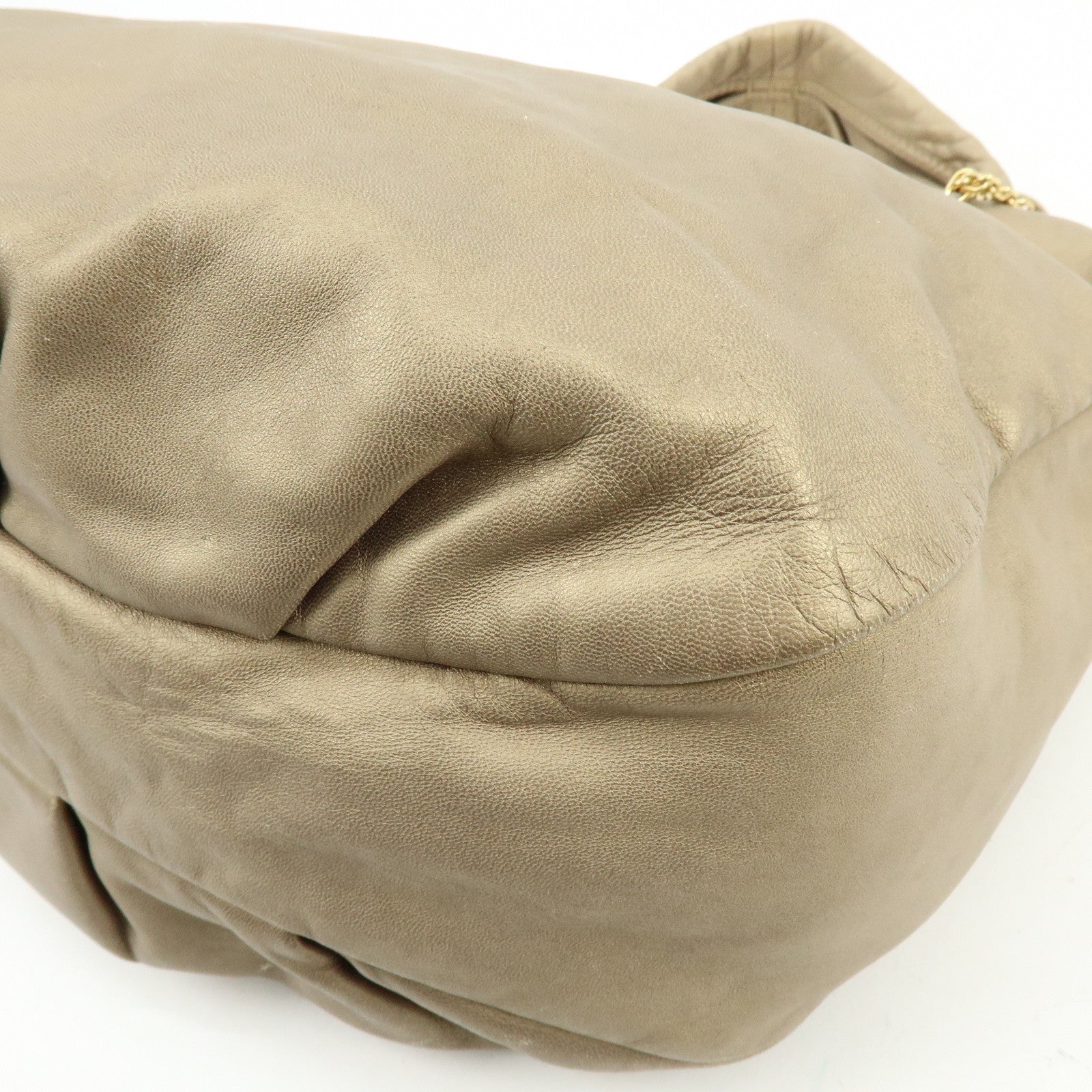 LOEWE Anagram Viento Nappa Leather Tote Bag Shoulder Bag Gold
